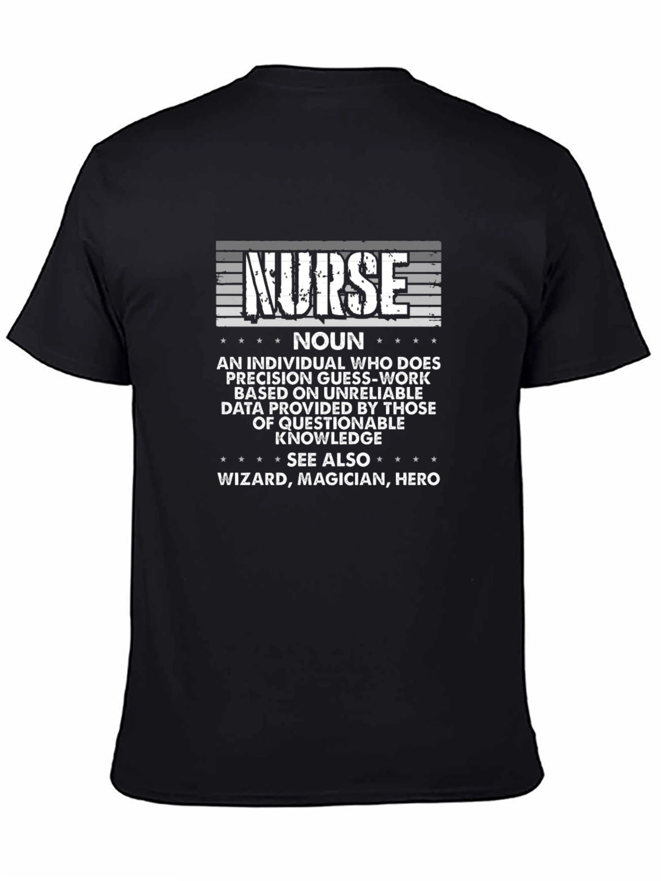 Nurse Definition Black Graphic T-Shirt