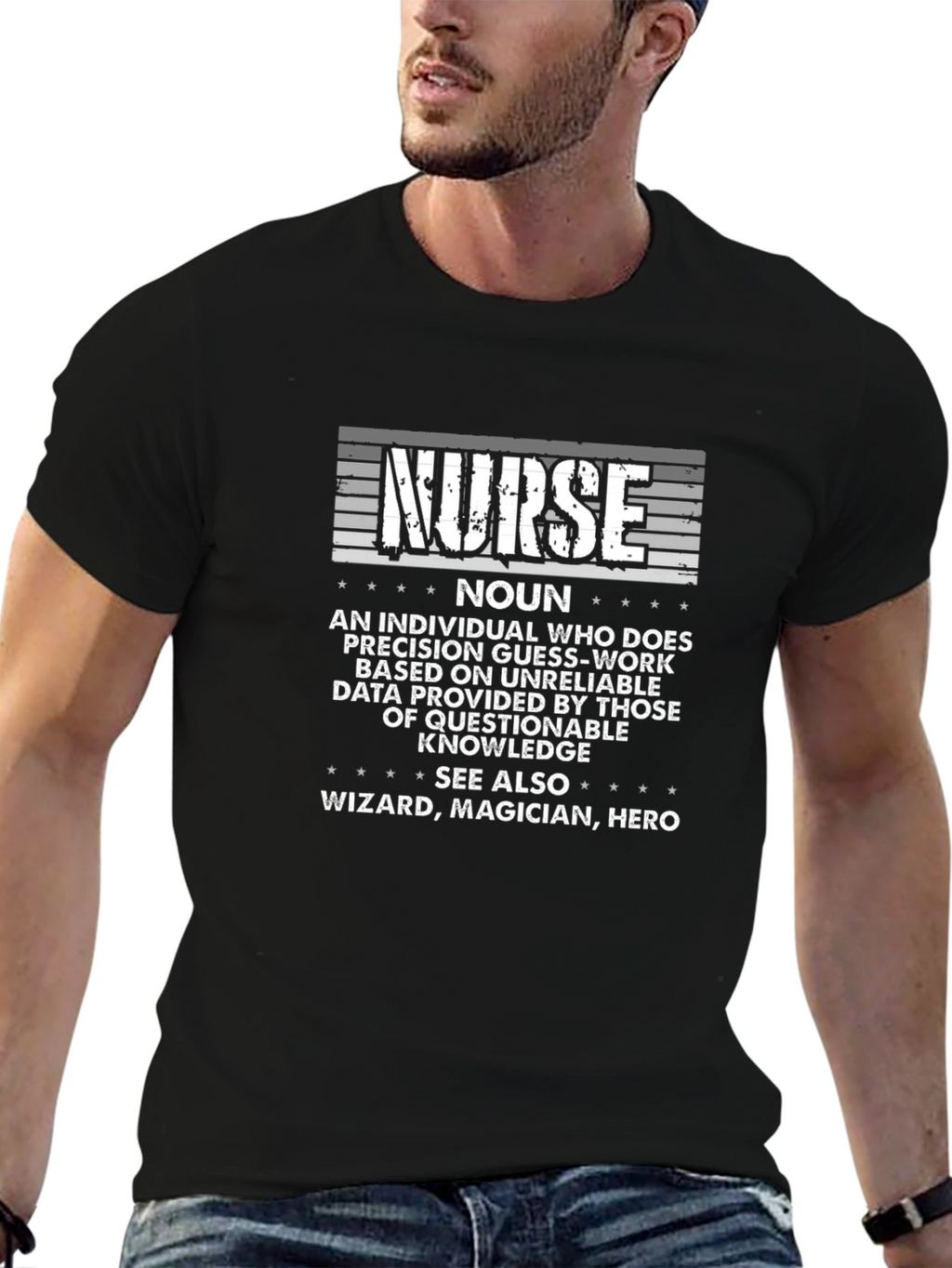 Nurse Definition Black Graphic T-Shirt