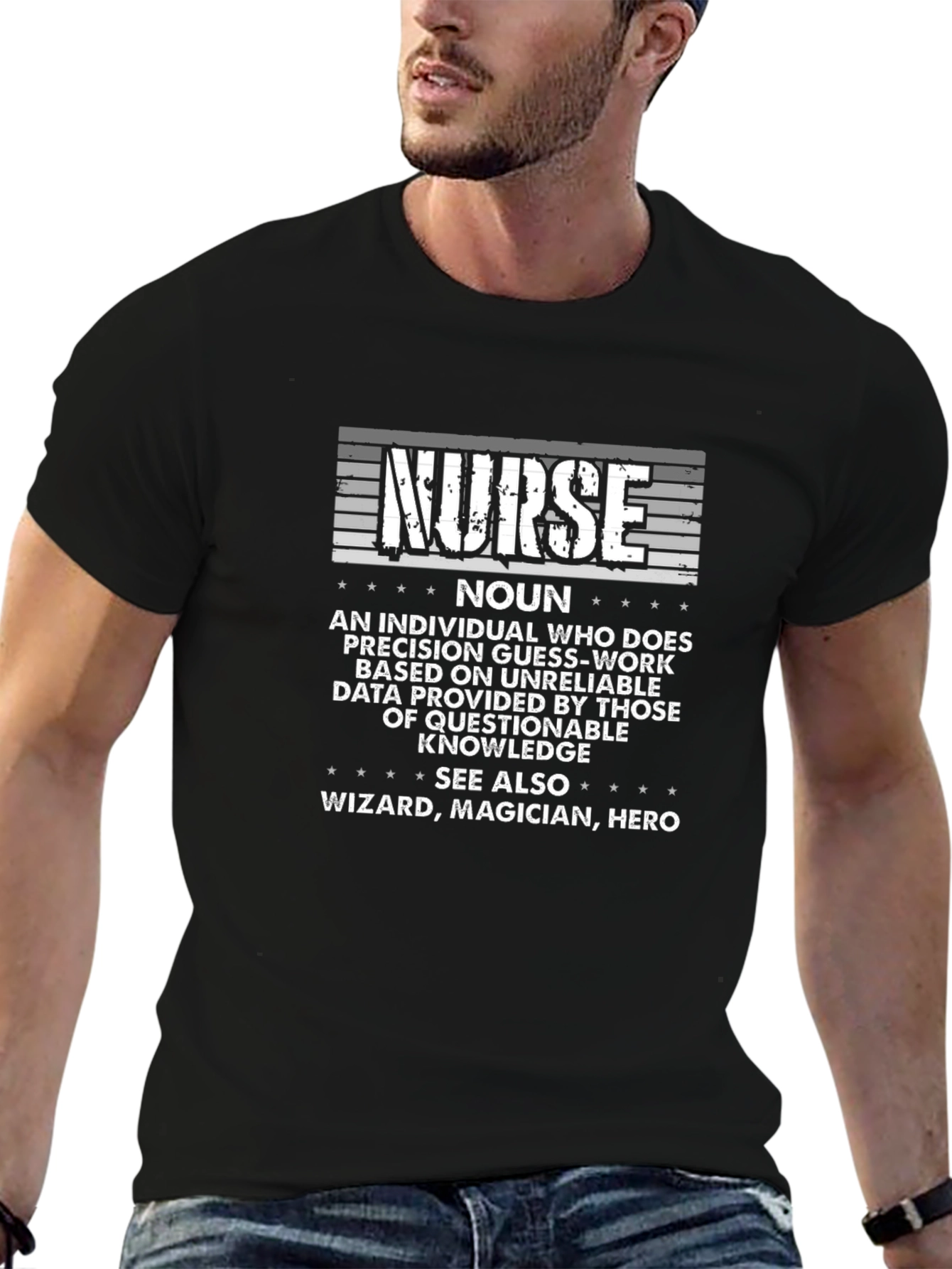 Nurse Definition Black Graphic T-Shirt