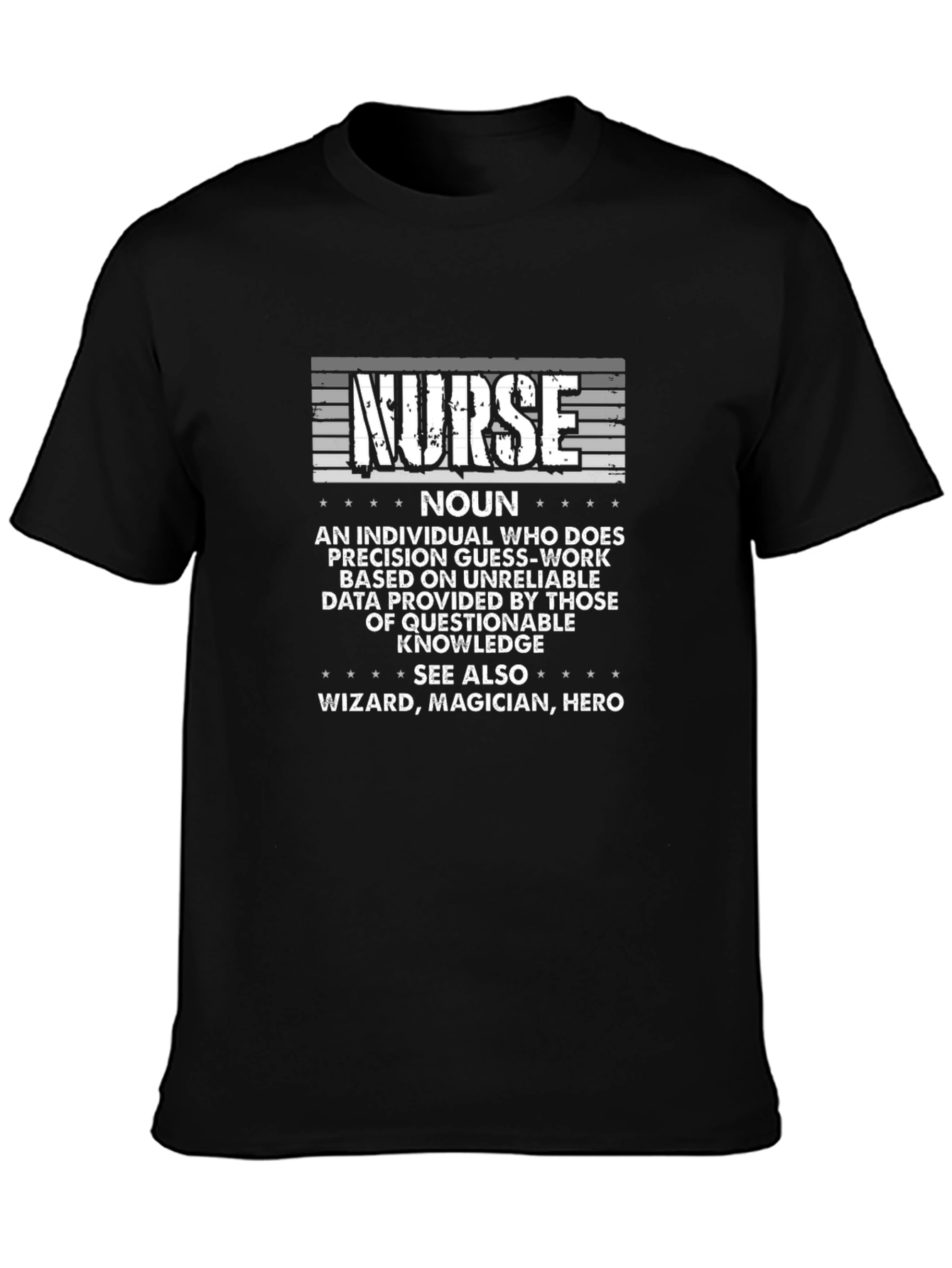 Nurse Definition Black Graphic T-Shirt