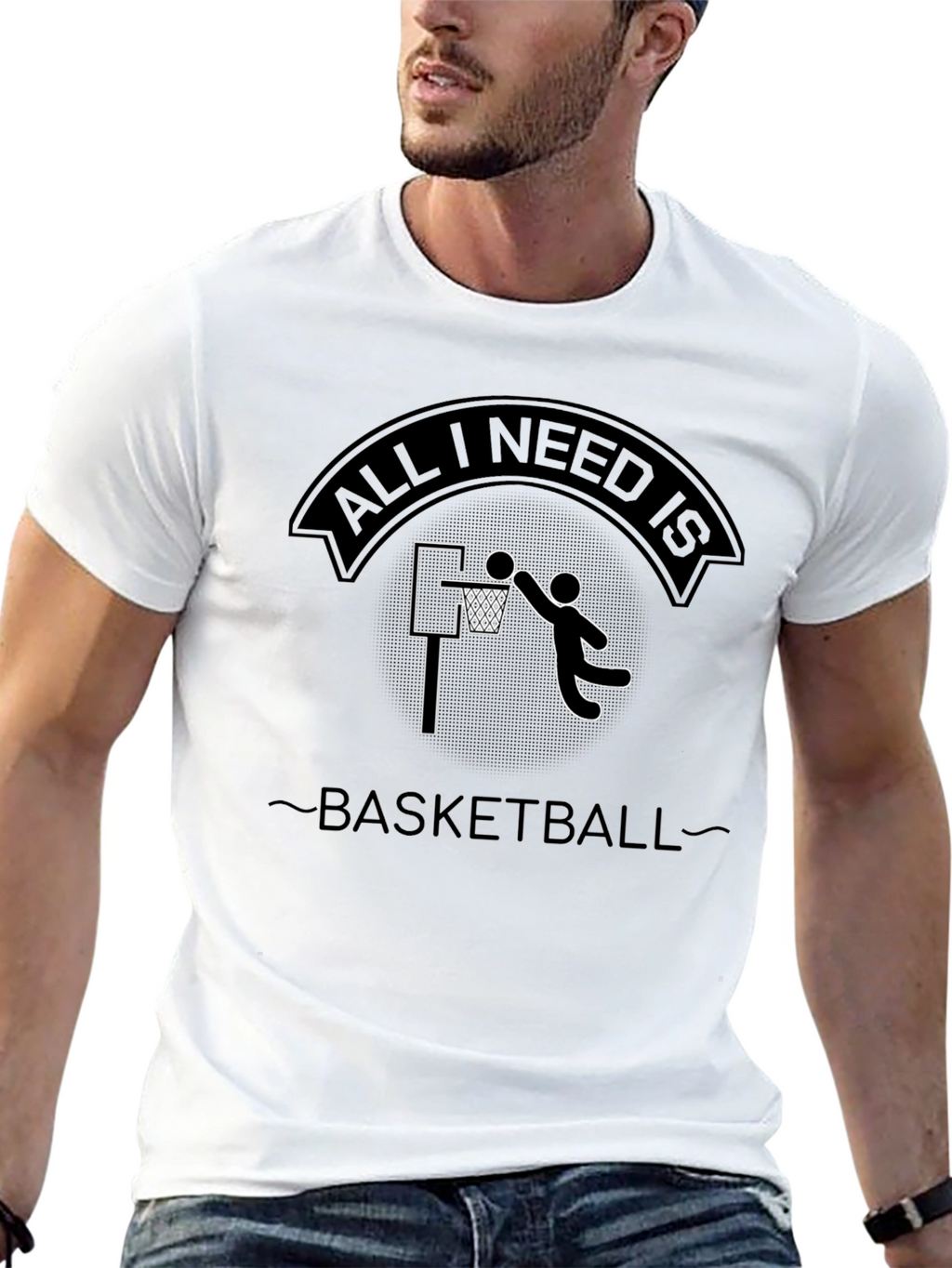 Basketball T-Shirt - All I Need Is Basketball Design
