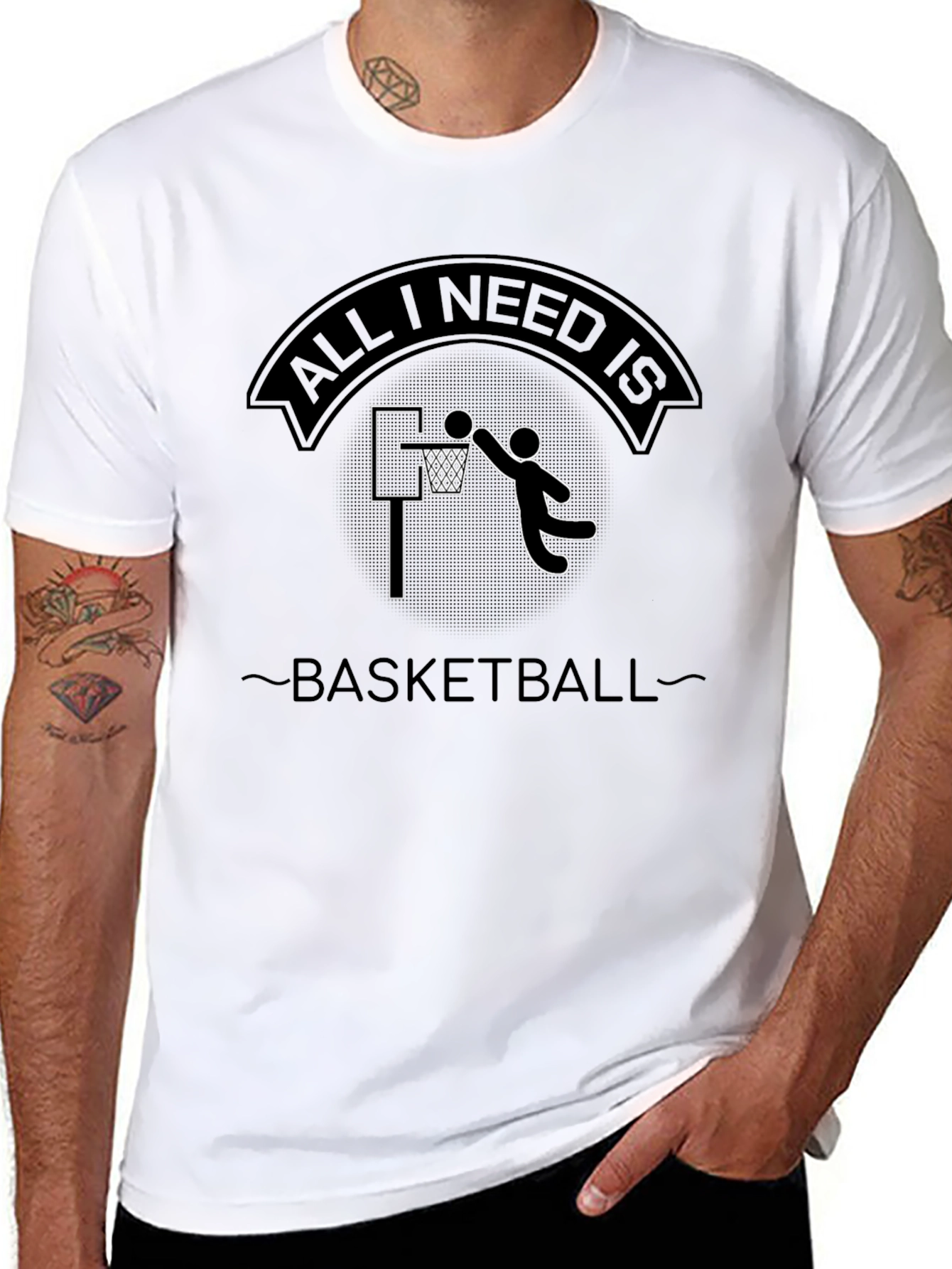 Basketball T-Shirt - All I Need Is Basketball Design