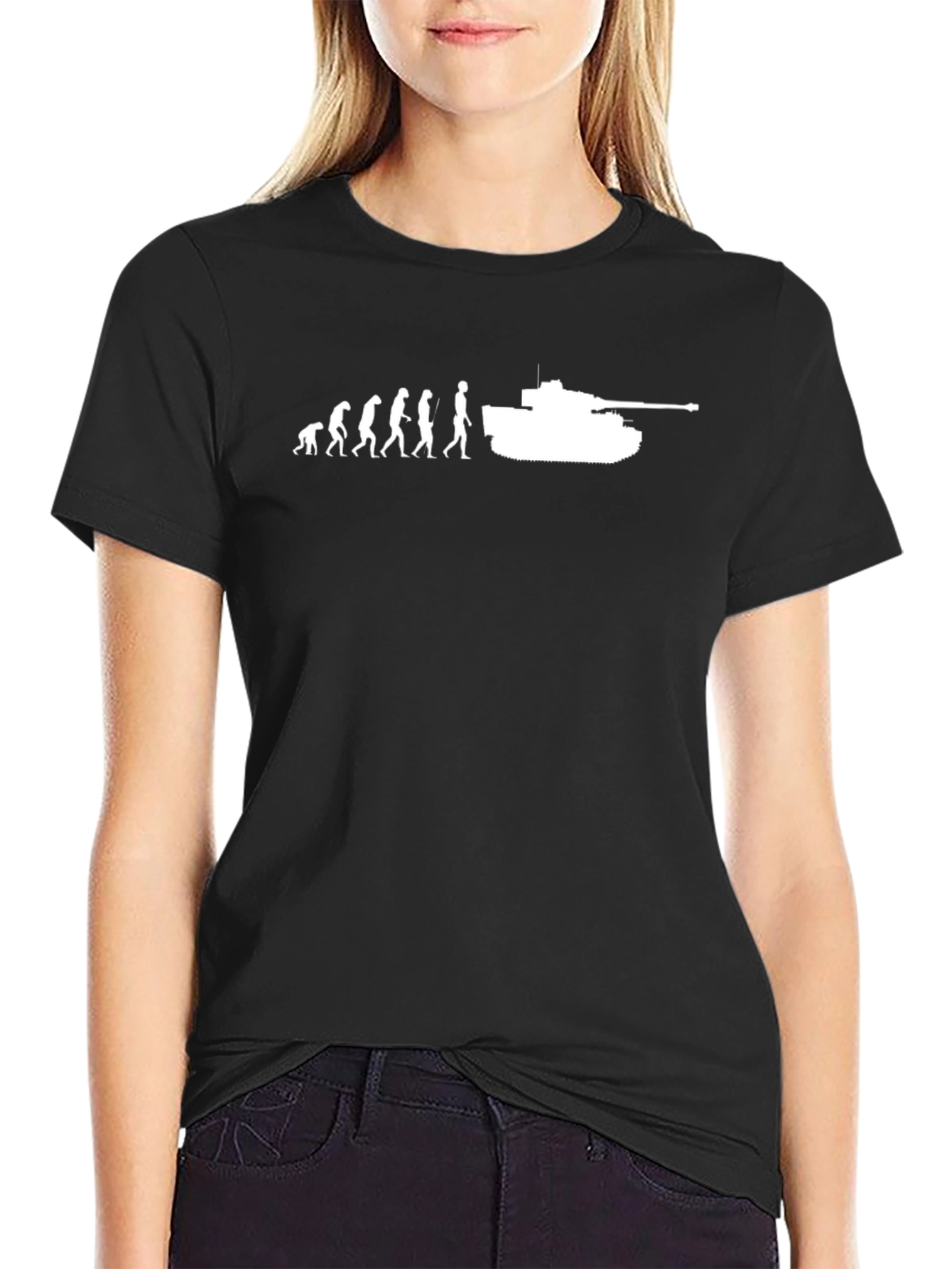 Evolution to Tank T-Shirt - Funny Military Tee