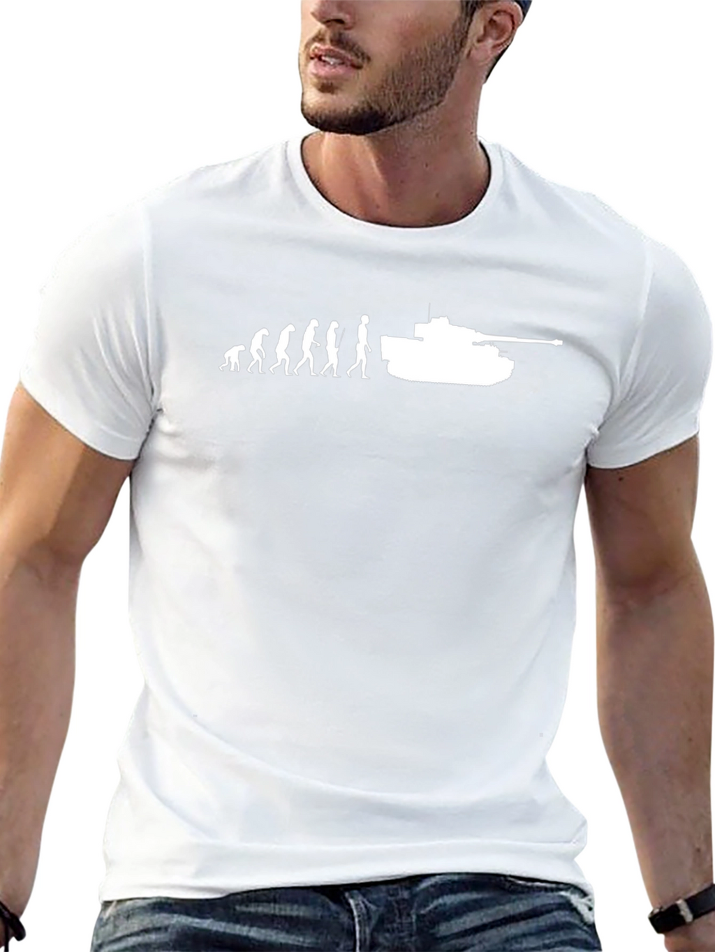 Evolution to Tank T-Shirt - Funny Military Tee