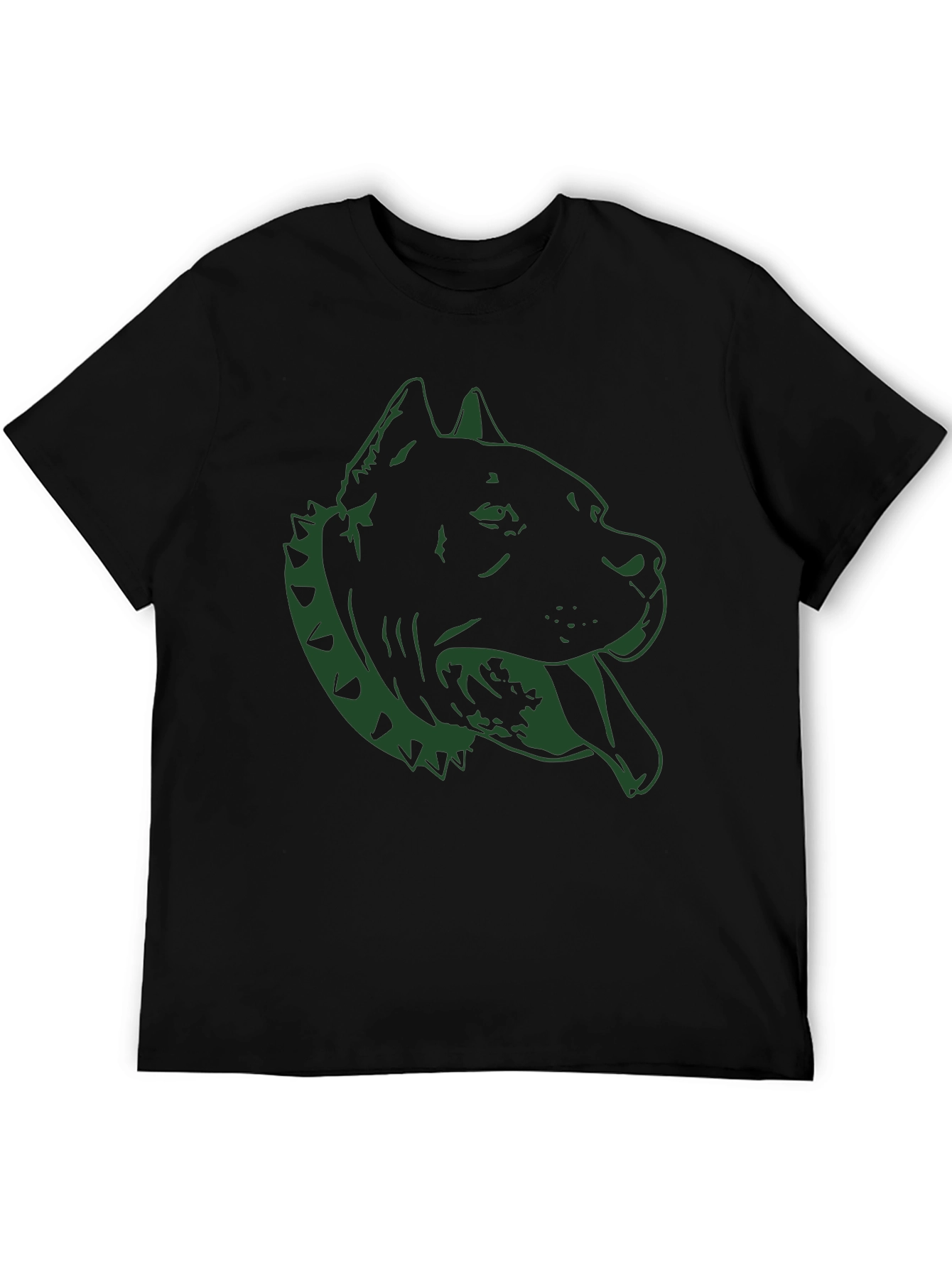 Pitbull Dog Graphic Tee - Black