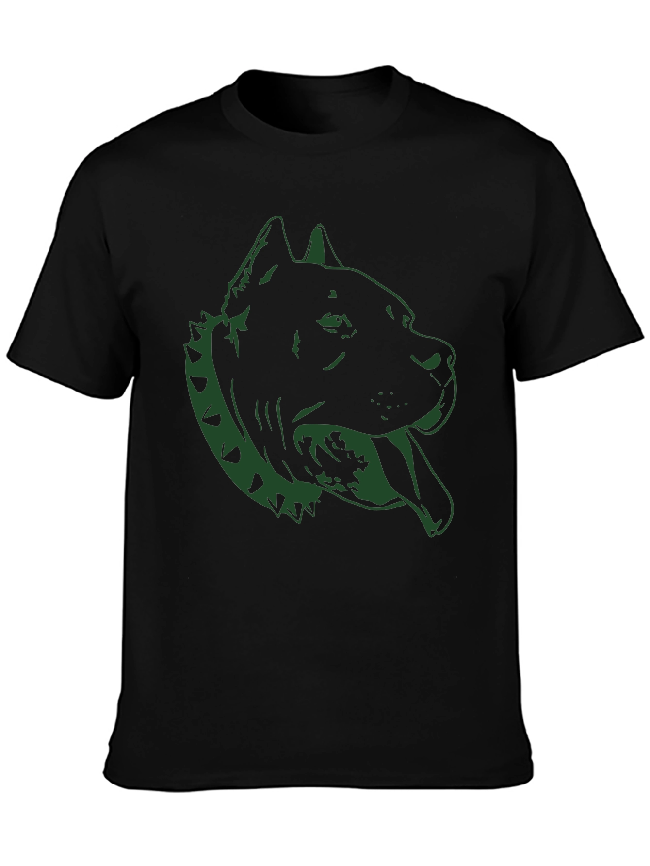 Pitbull Dog Graphic Tee - Black