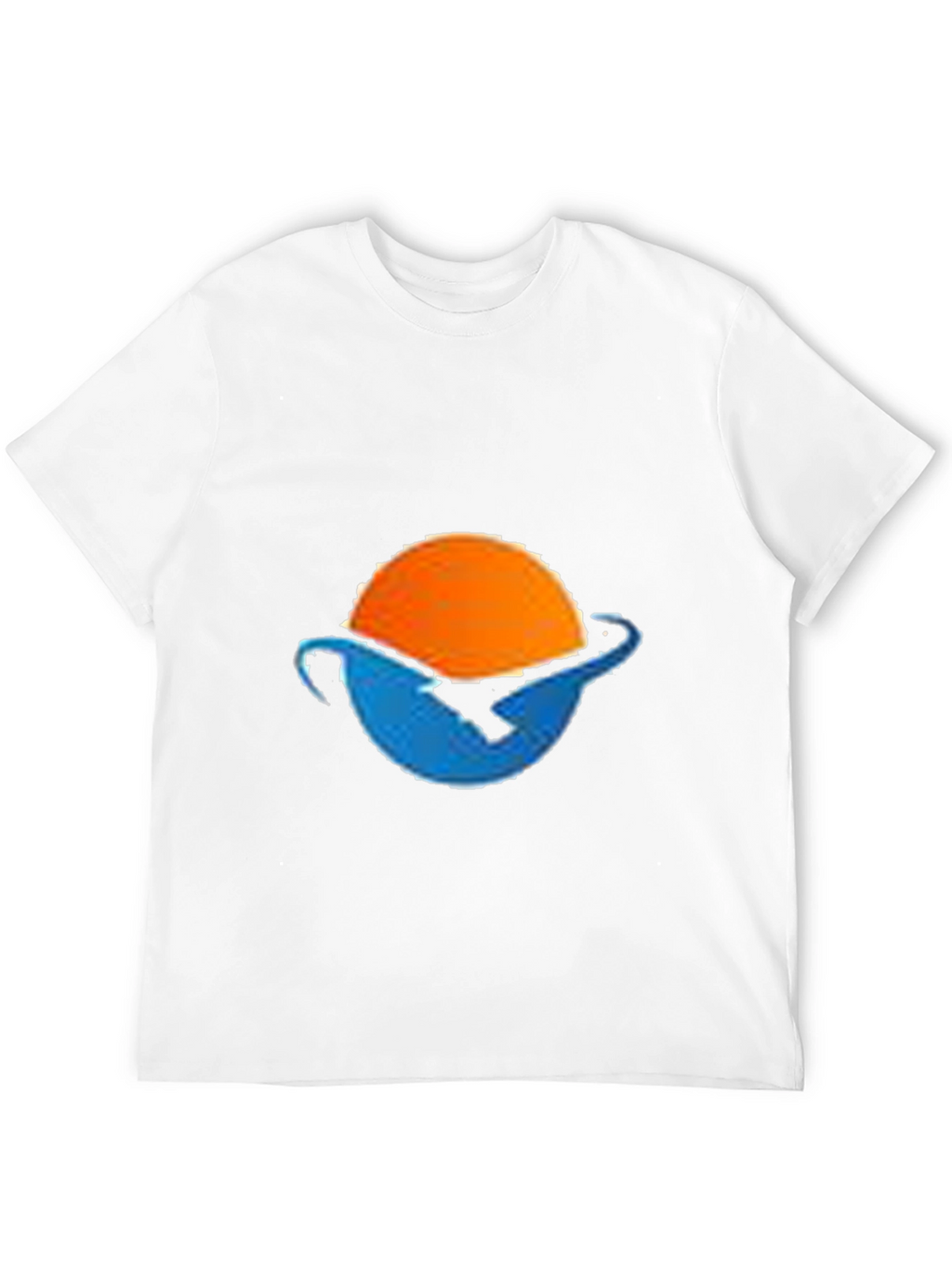Sunset Wave Graphic Tee - Black Cotton Blend