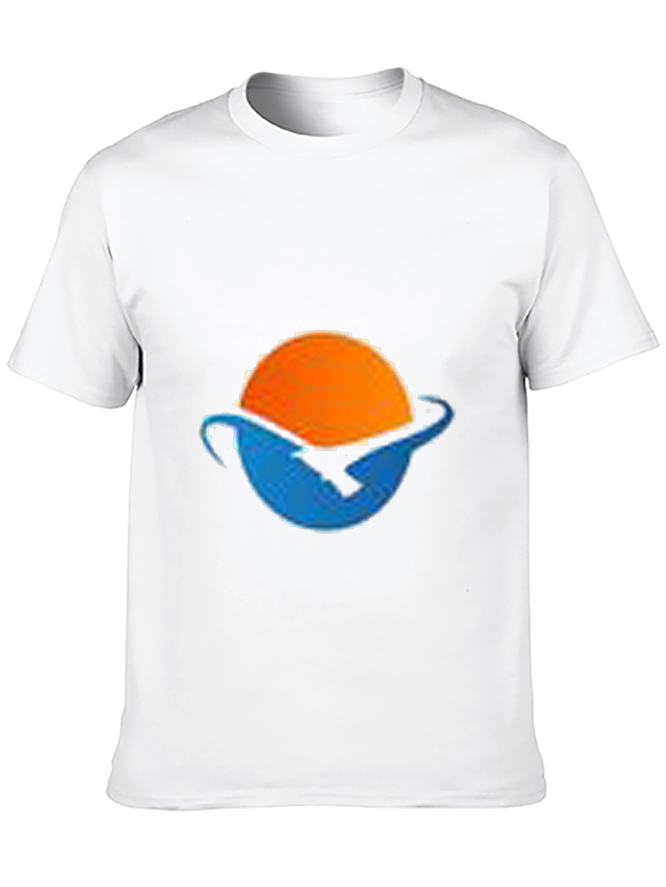 Sunset Wave Graphic Tee - Black Cotton Blend