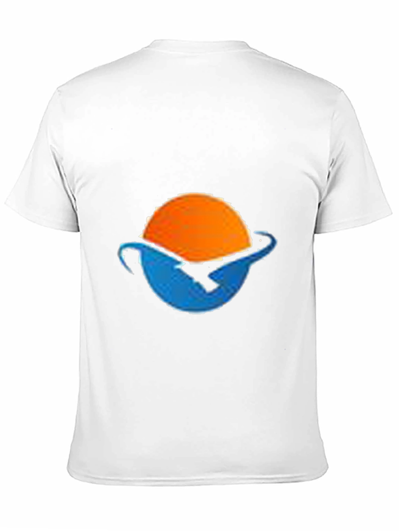 Sunset Wave Graphic Tee - Black Cotton Blend