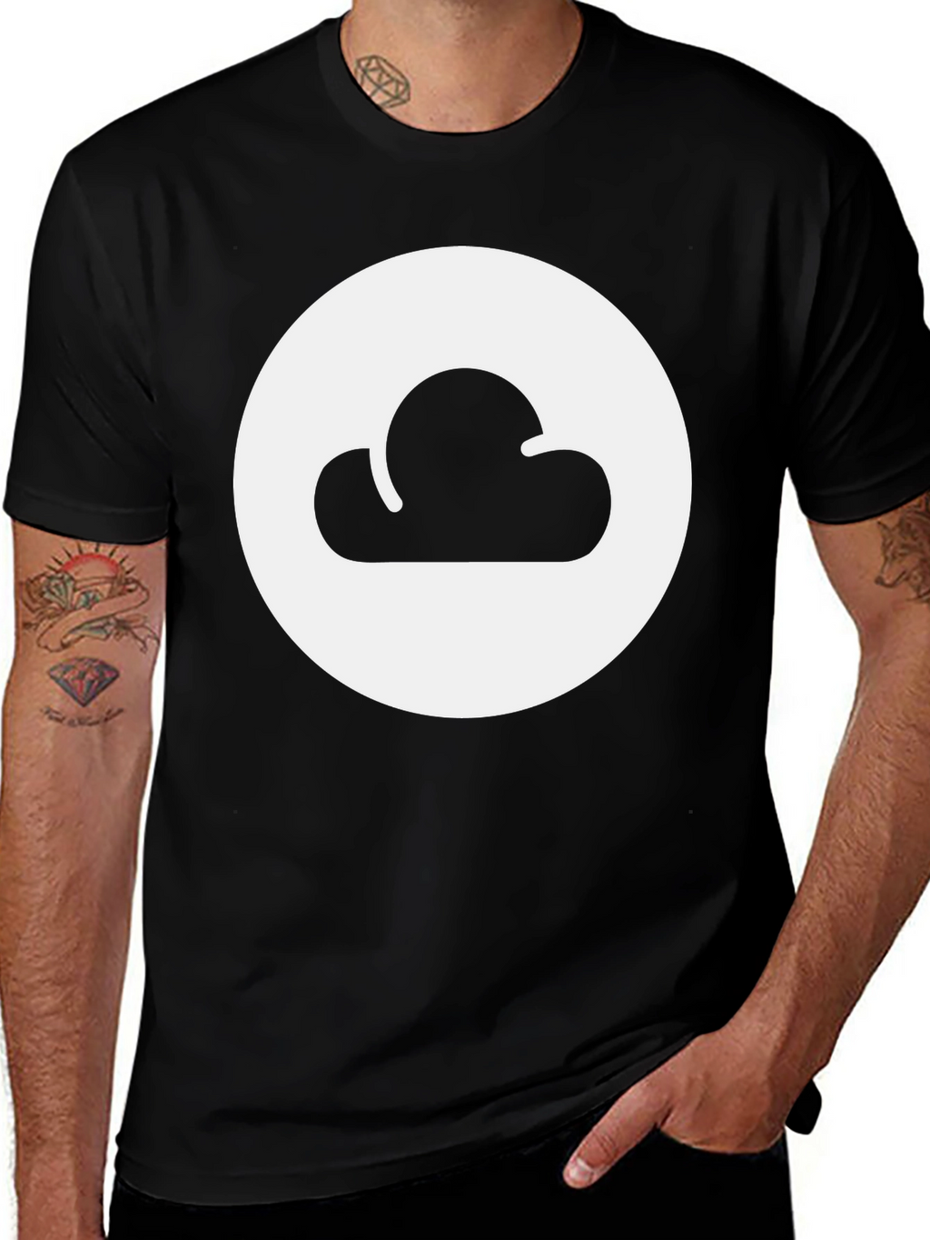 Cloud Logo Graphic Print T-Shirt