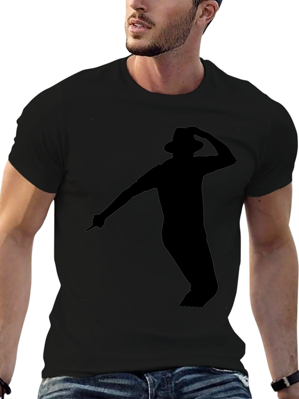 Black Michael Jackson Silhouette T-Shirt