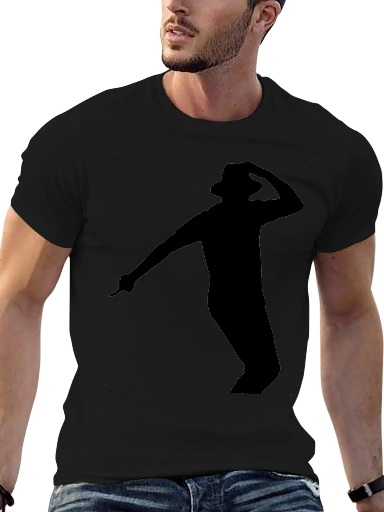 Black Michael Jackson Silhouette T-Shirt