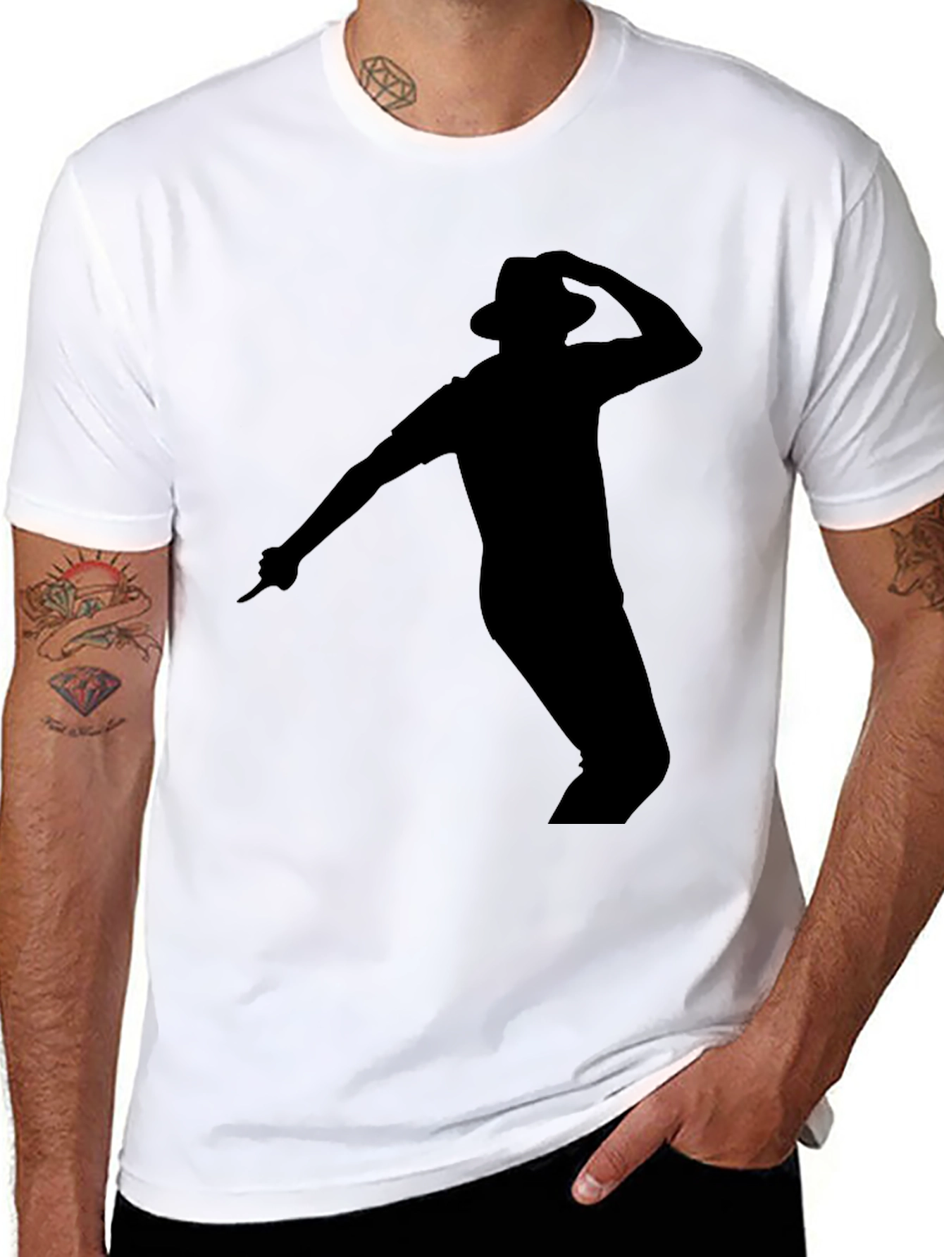 Black Michael Jackson Silhouette T-Shirt