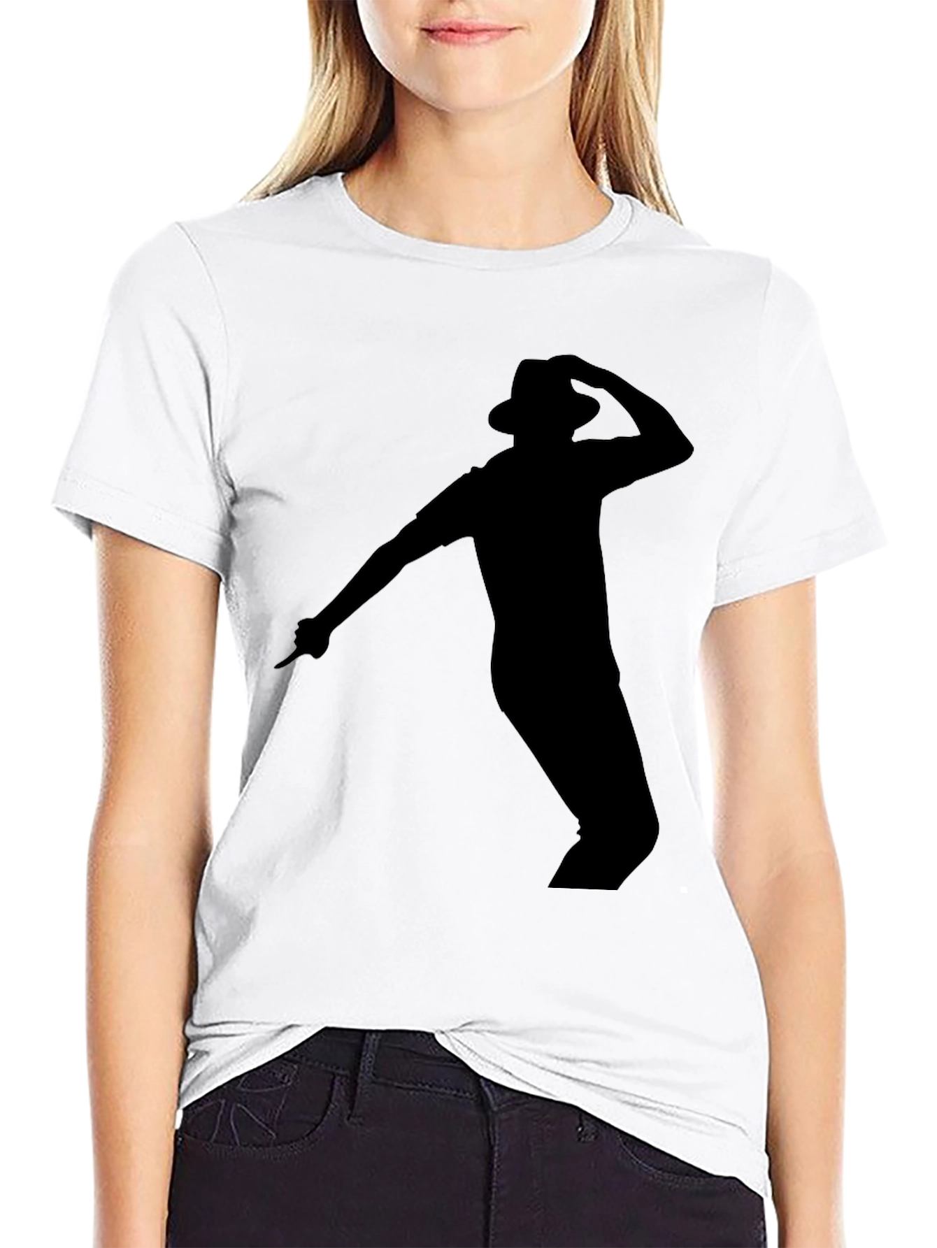 Black Michael Jackson Silhouette T-Shirt