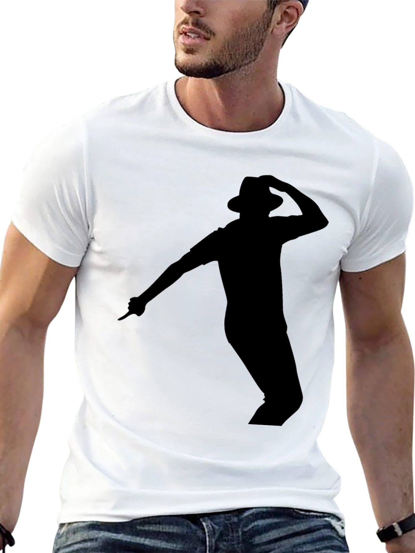 Black Michael Jackson Silhouette T-Shirt