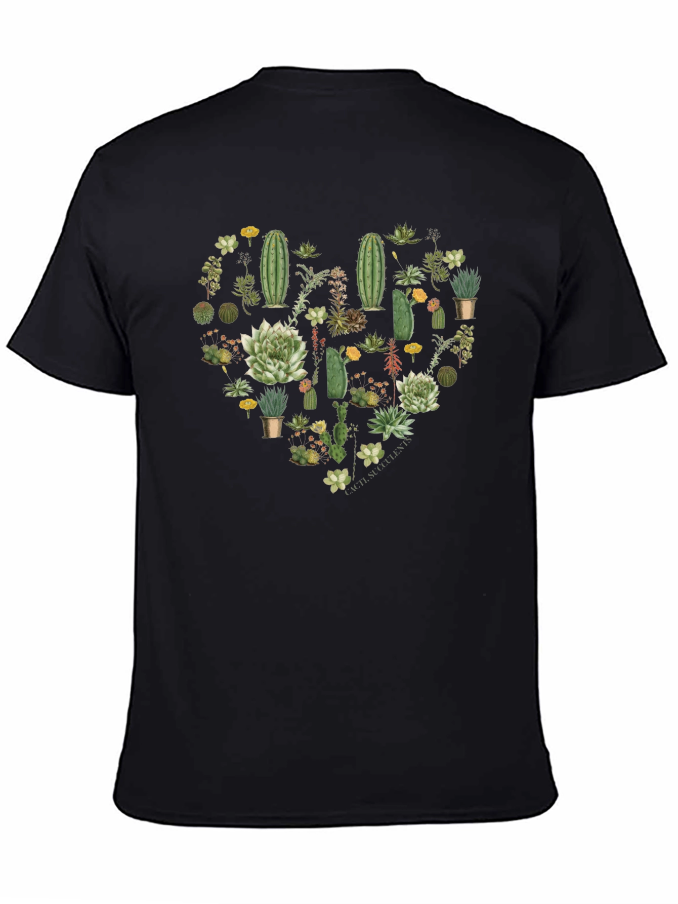 Cactus Heart Graphic T-Shirt - Trendy Plant Lover Tee