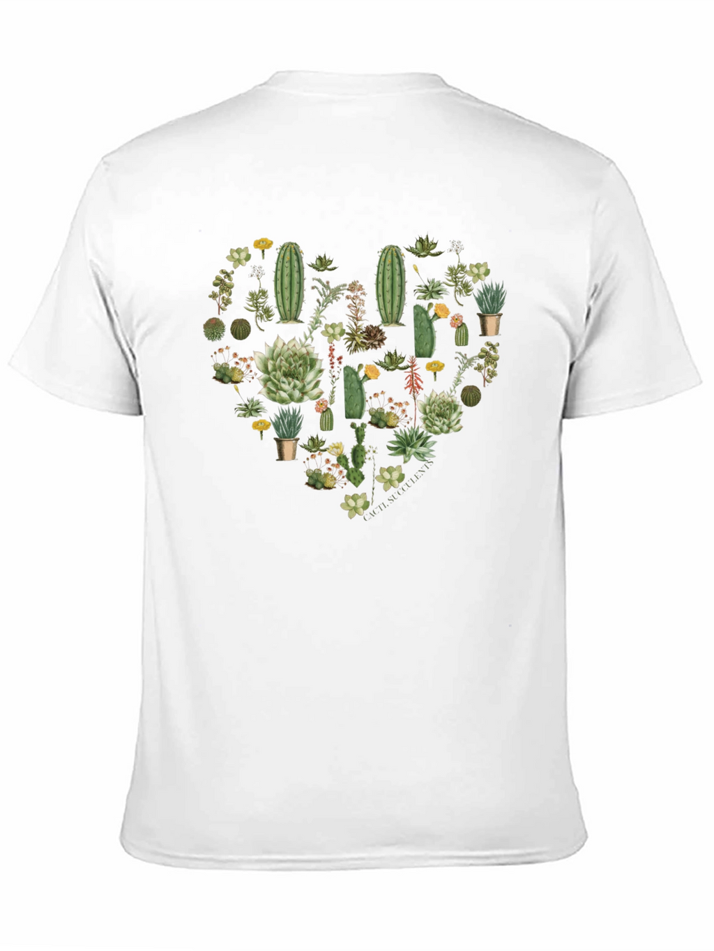 Cactus Heart Graphic T-Shirt - Trendy Plant Lover Tee