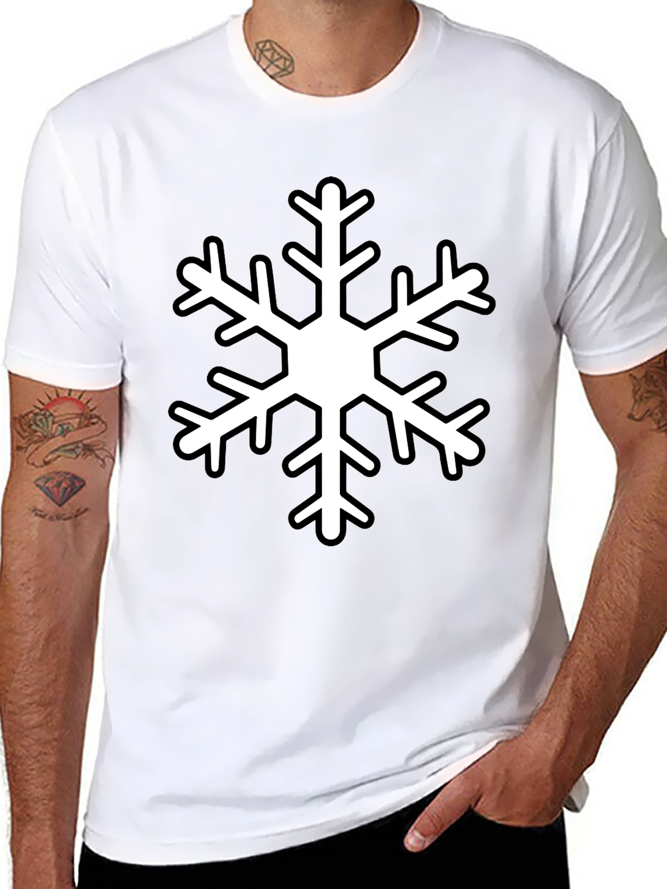 Snowflake Graphic Tee - Winter Holiday Apparel