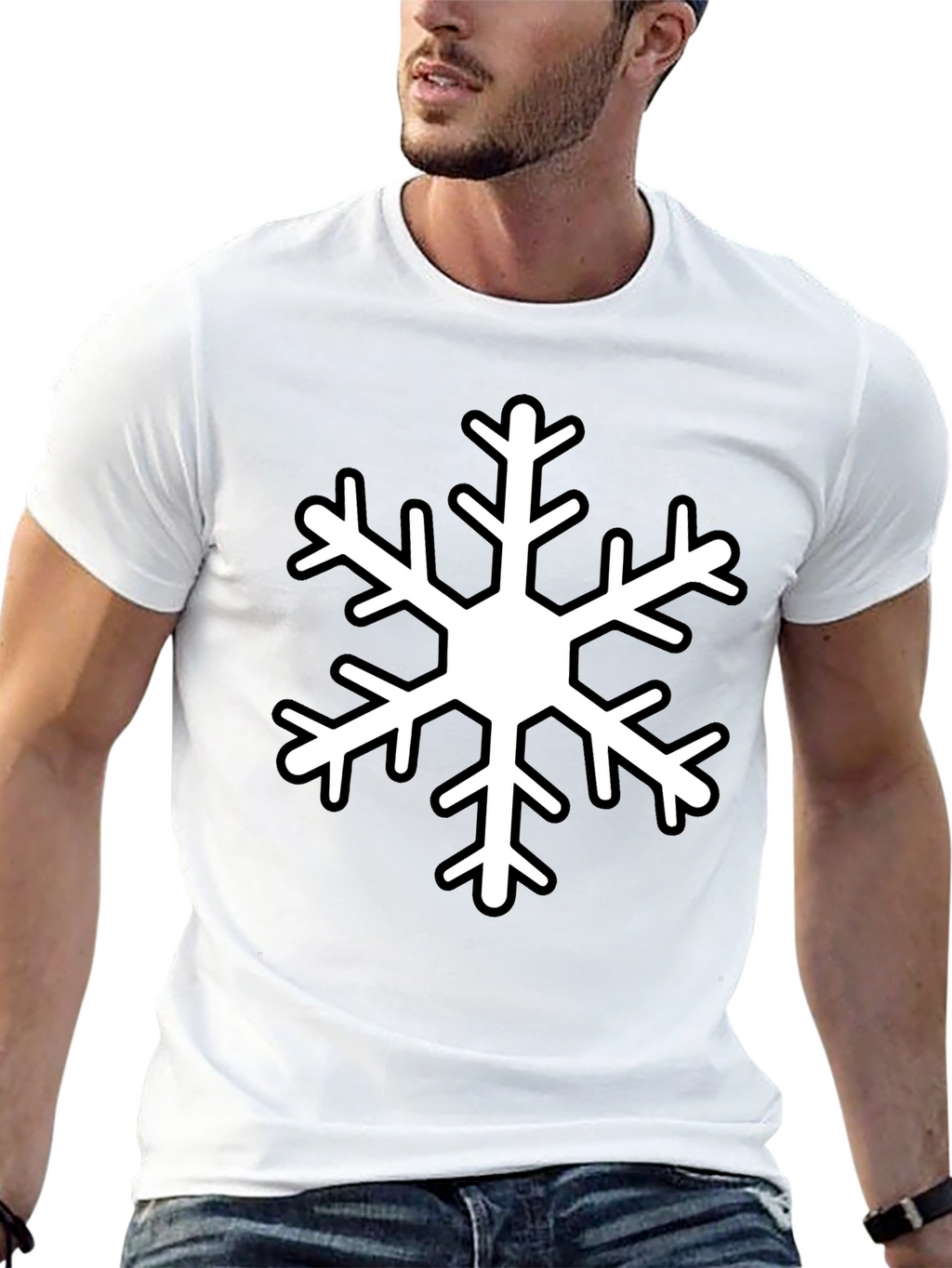 Snowflake Graphic Tee - Winter Holiday Apparel