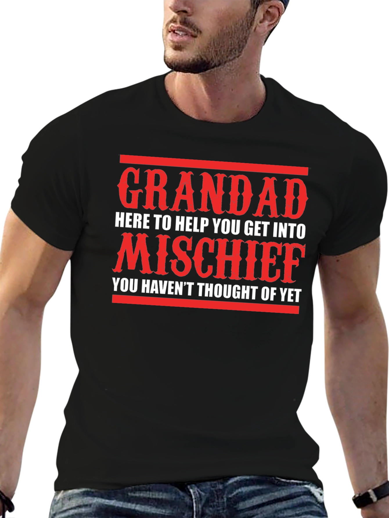 Grandad Mischief T-Shirt - Funny Gift for Grandpa