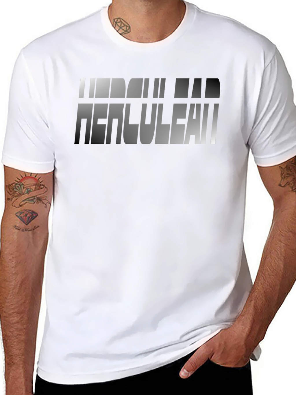 Herculian Dad Graphic Tee - Black Cotton Blend