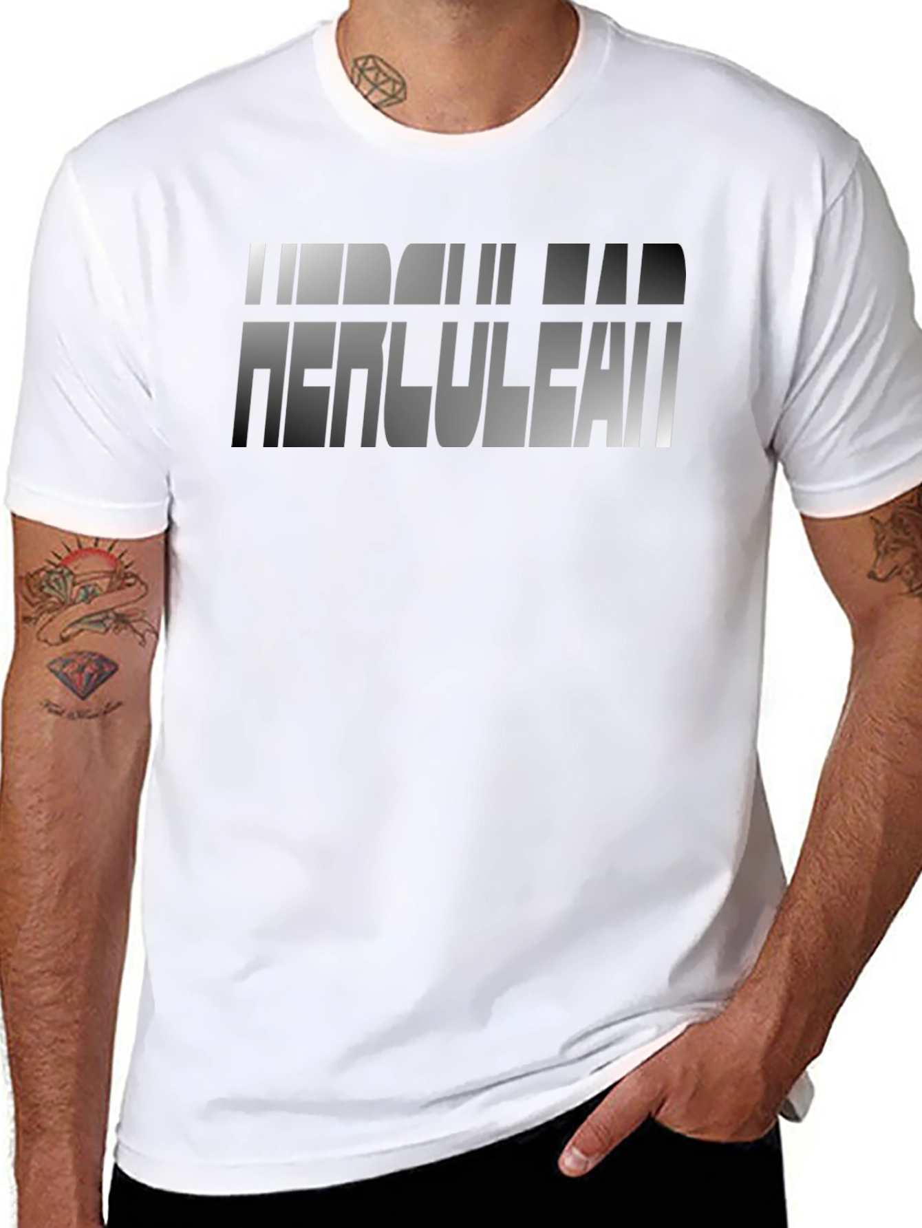 Herculian Dad Graphic Tee - Black Cotton Blend