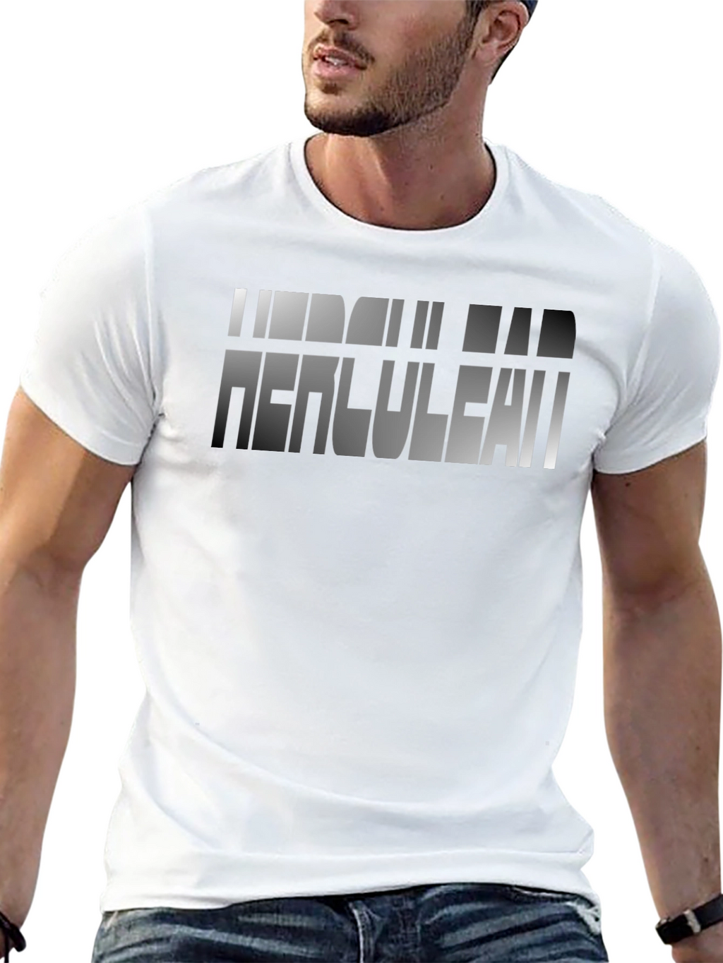 Herculian Dad Graphic Tee - Black Cotton Blend