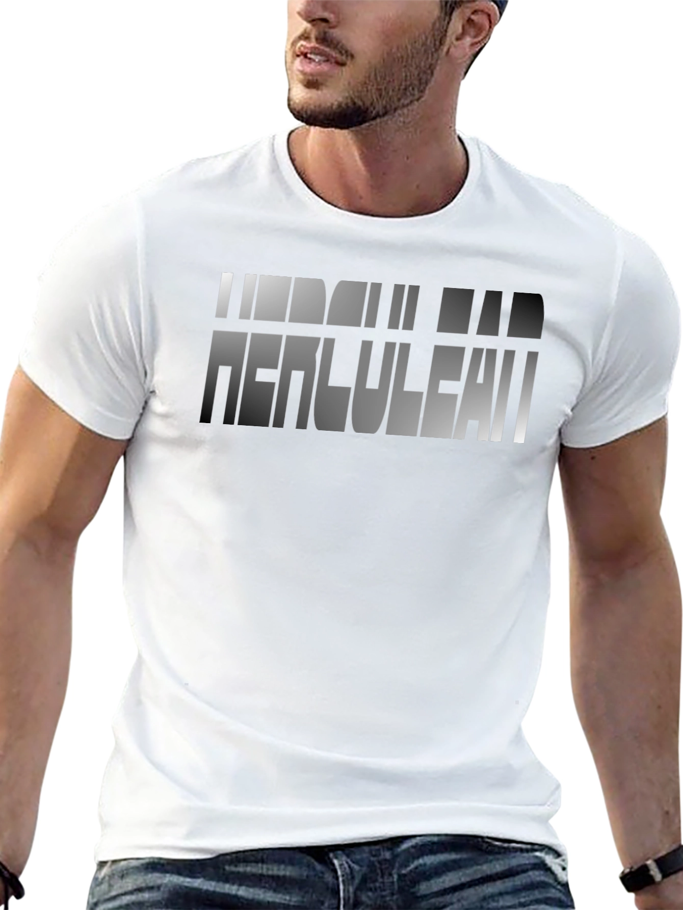 Herculian Dad Graphic Tee - Black Cotton Blend