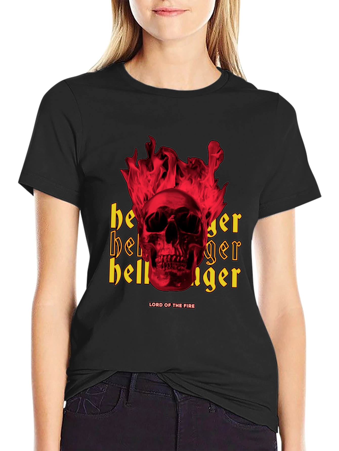 Fiery Skull Graphic Tee - Lord of the Fire