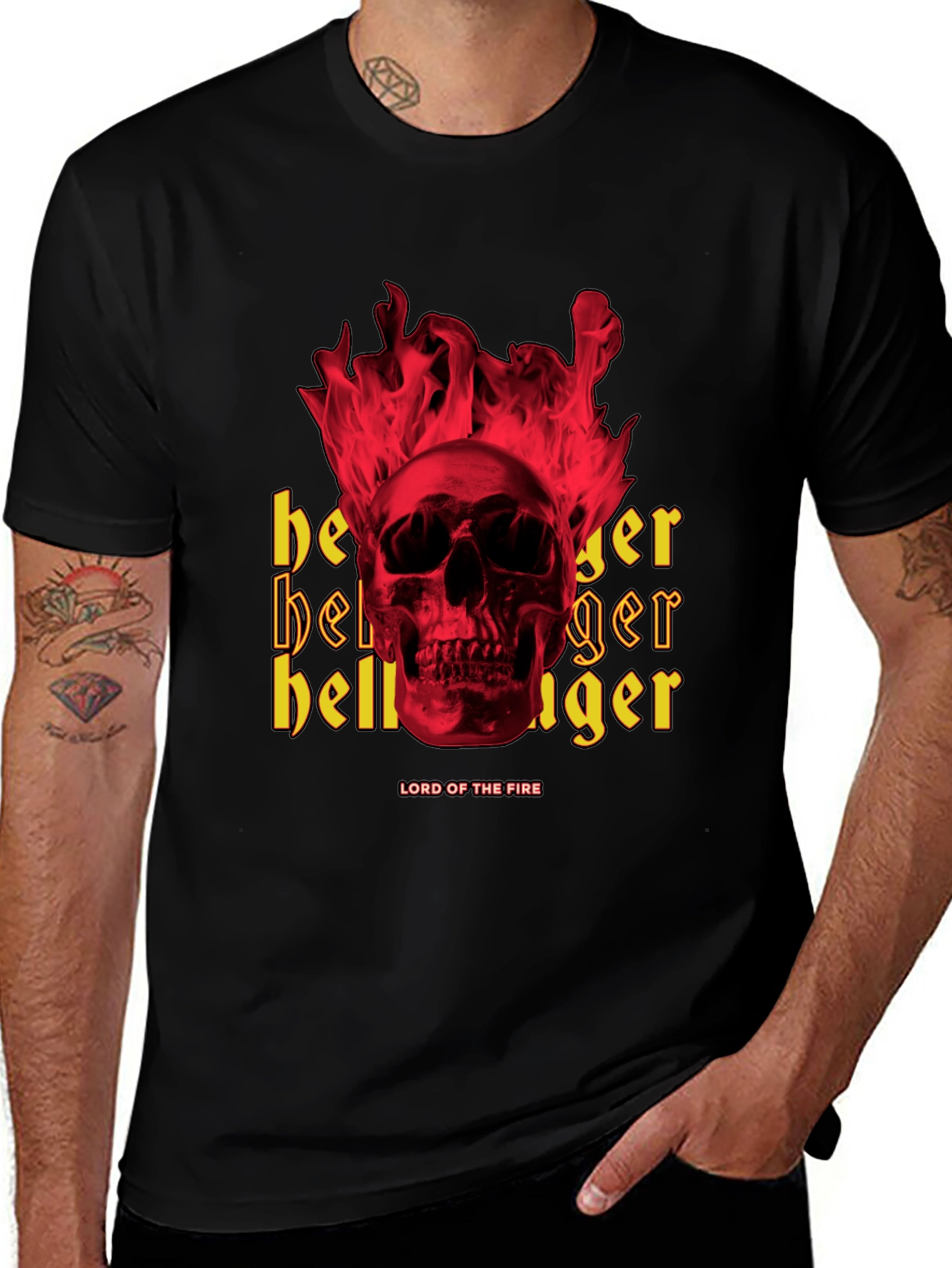 Fiery Skull Graphic Tee - Lord of the Fire