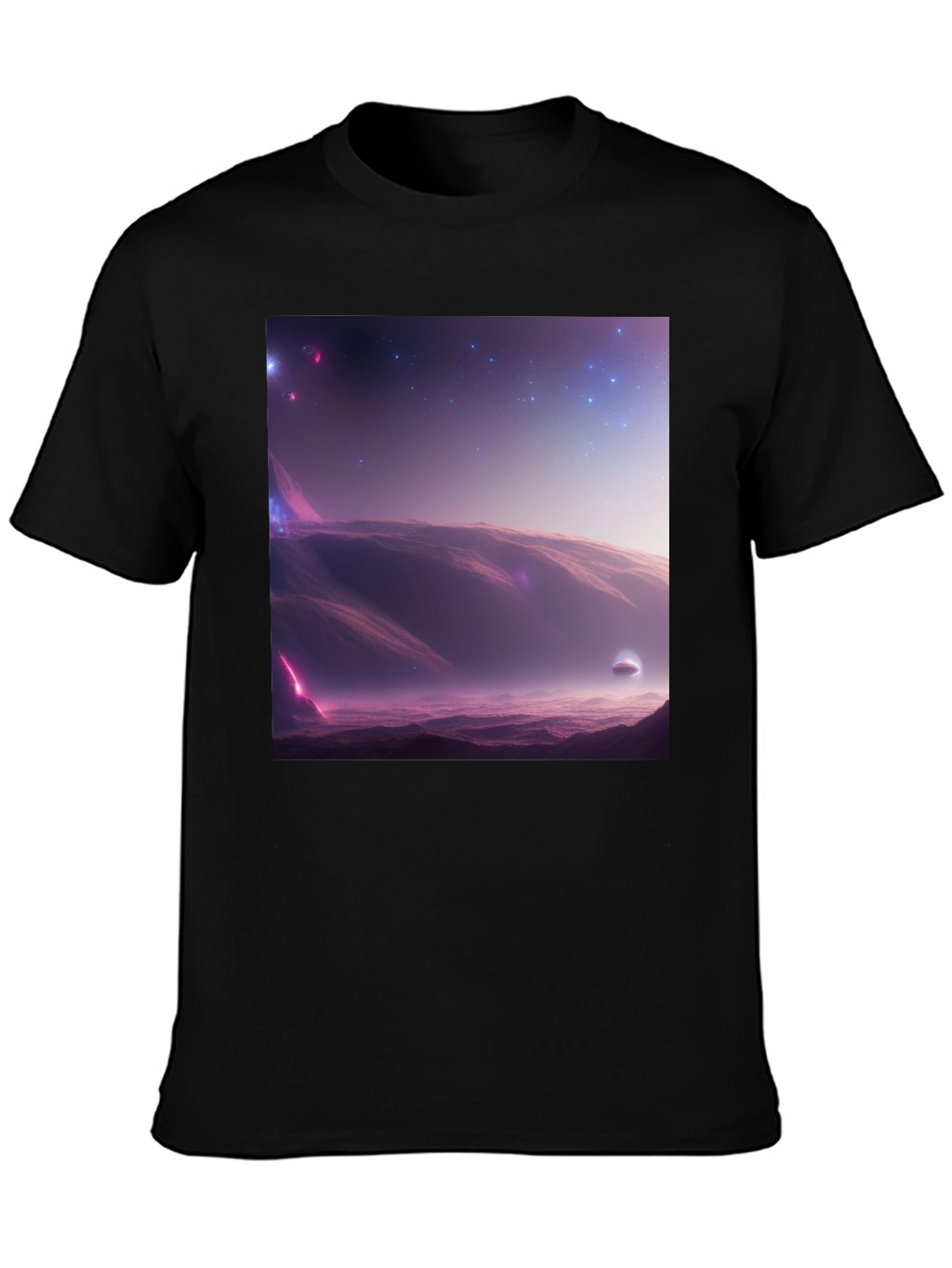 Cosmic Landscape Graphic Tee - Black