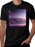 Cosmic Landscape Graphic Tee - Black