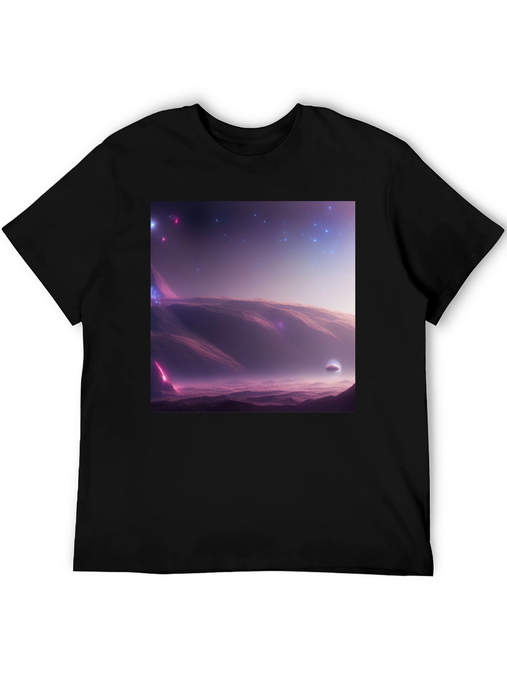Cosmic Landscape Graphic Tee - Black