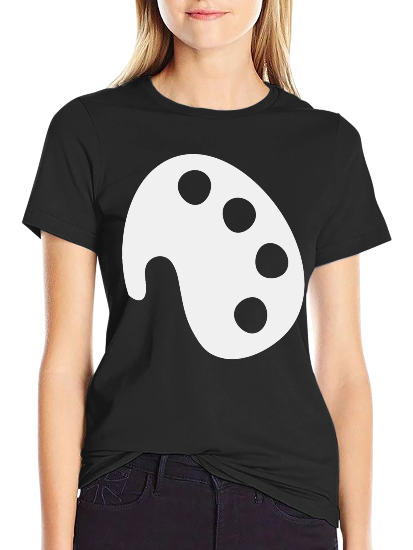 Artist Palette Black T-Shirt - Painters Essential