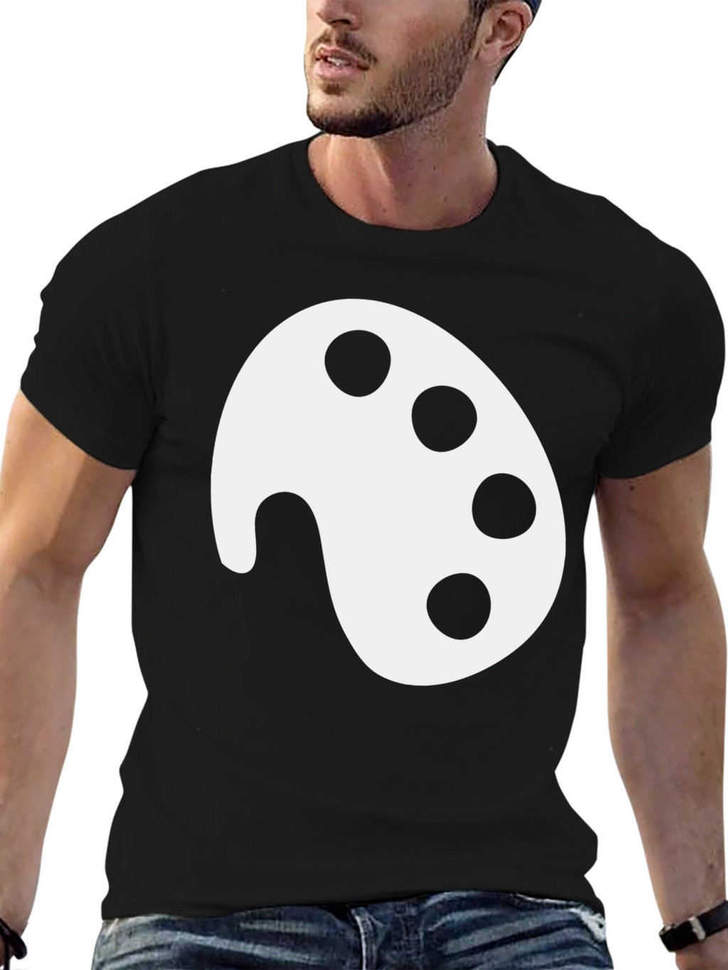 Artist Palette Black T-Shirt - Painters Essential