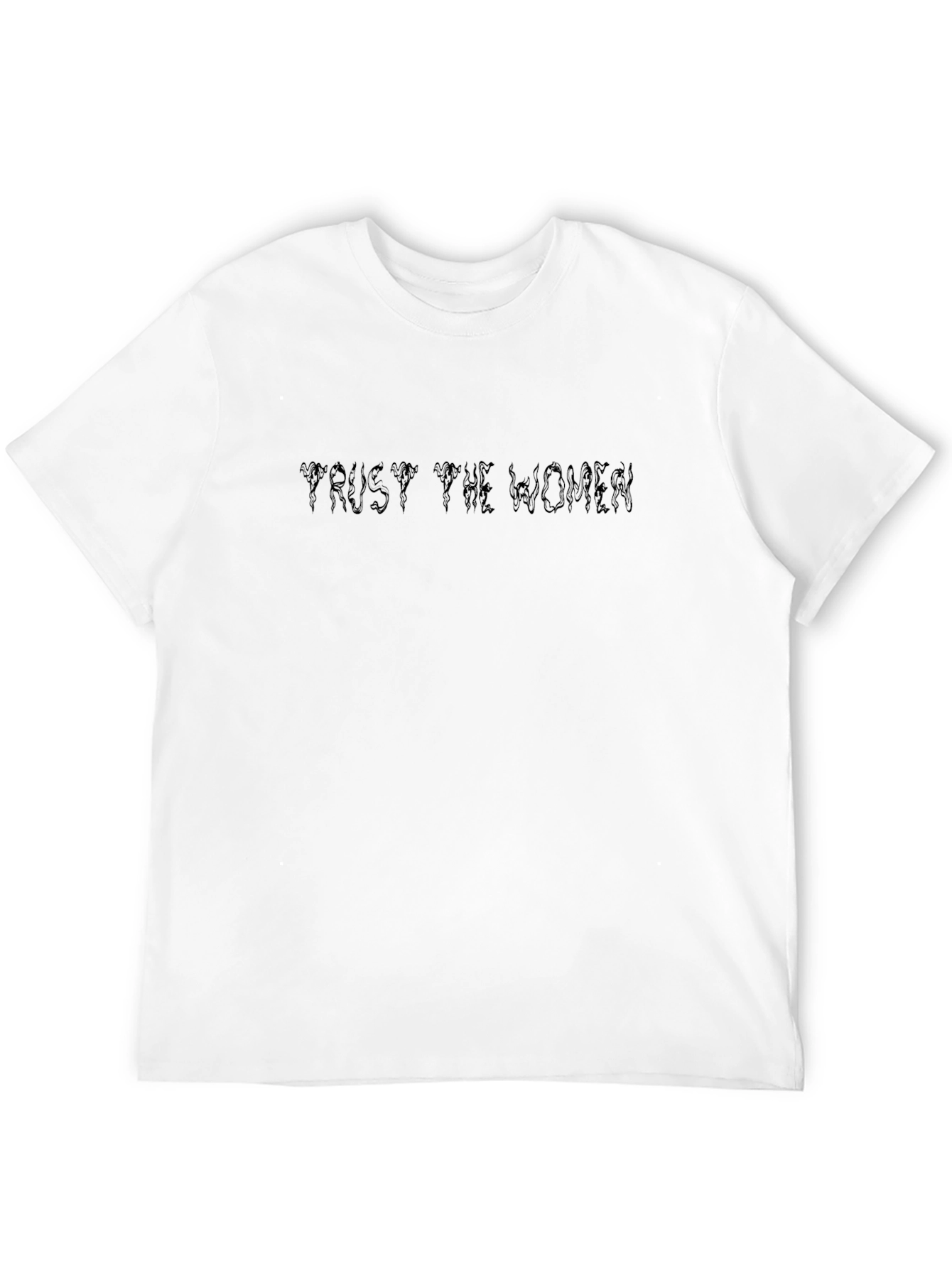 Trust The Women Graphic Tee - Black Cotton T-Shirt