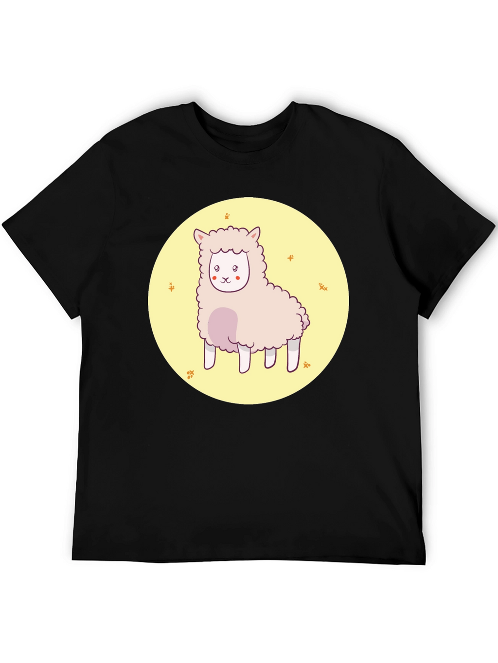 Cute Alpaca Graphic Tee - Unisex Black T-Shirt