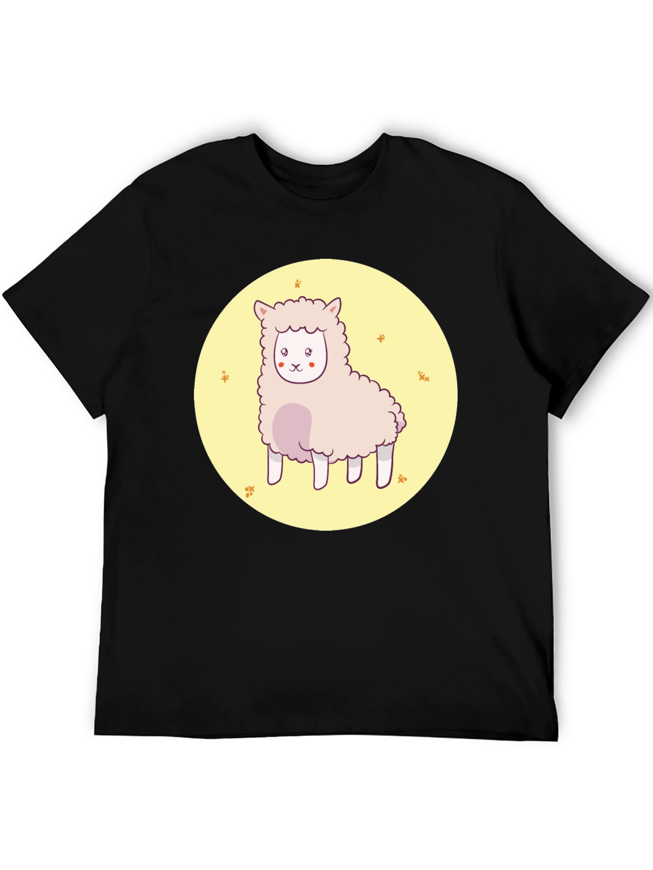 Cute Alpaca Graphic Tee - Unisex Black T-Shirt