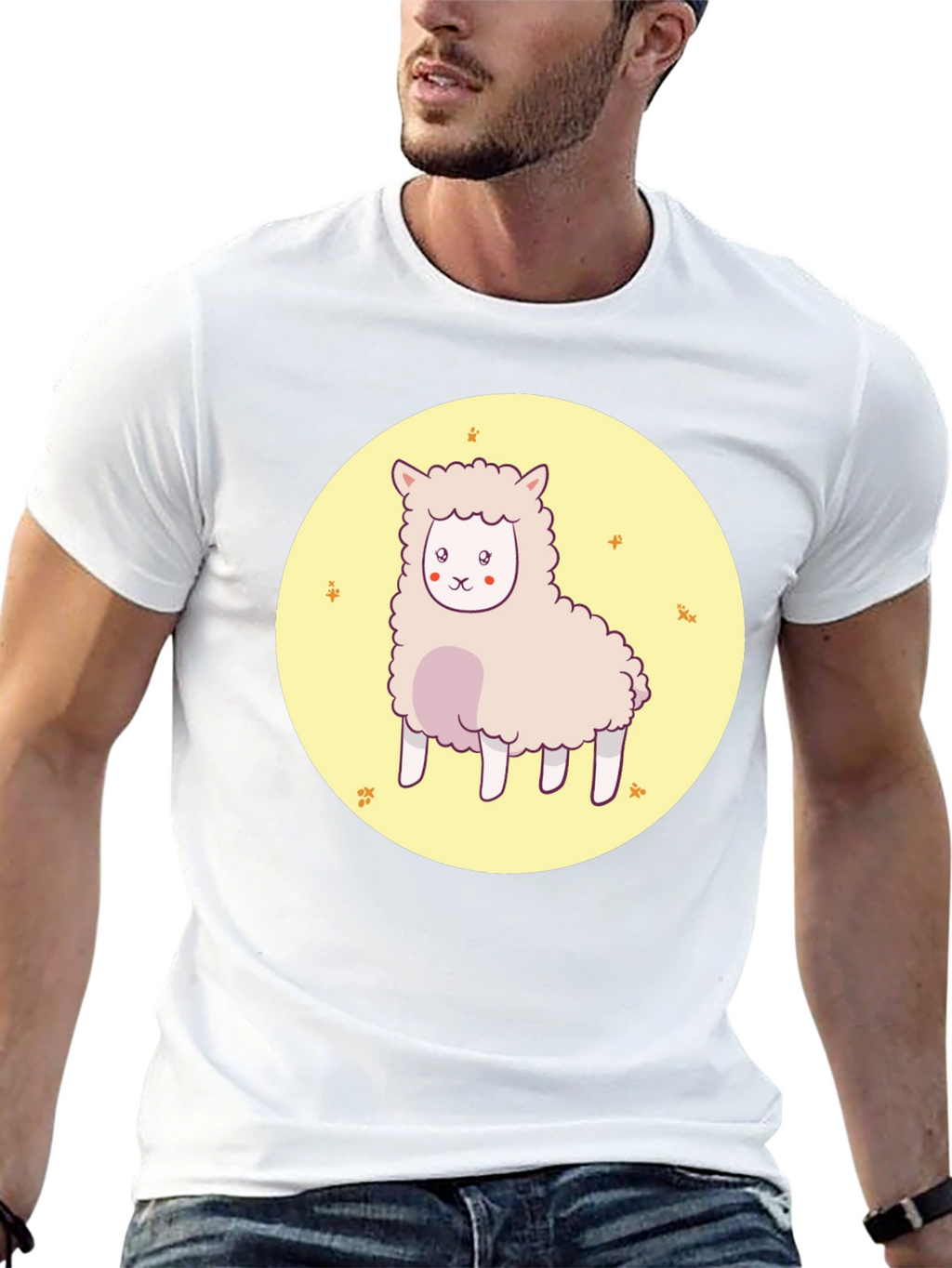 Cute Alpaca Graphic Tee - Unisex Black T-Shirt