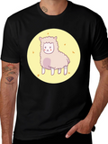 Cute Alpaca Graphic Tee - Unisex Black T-Shirt