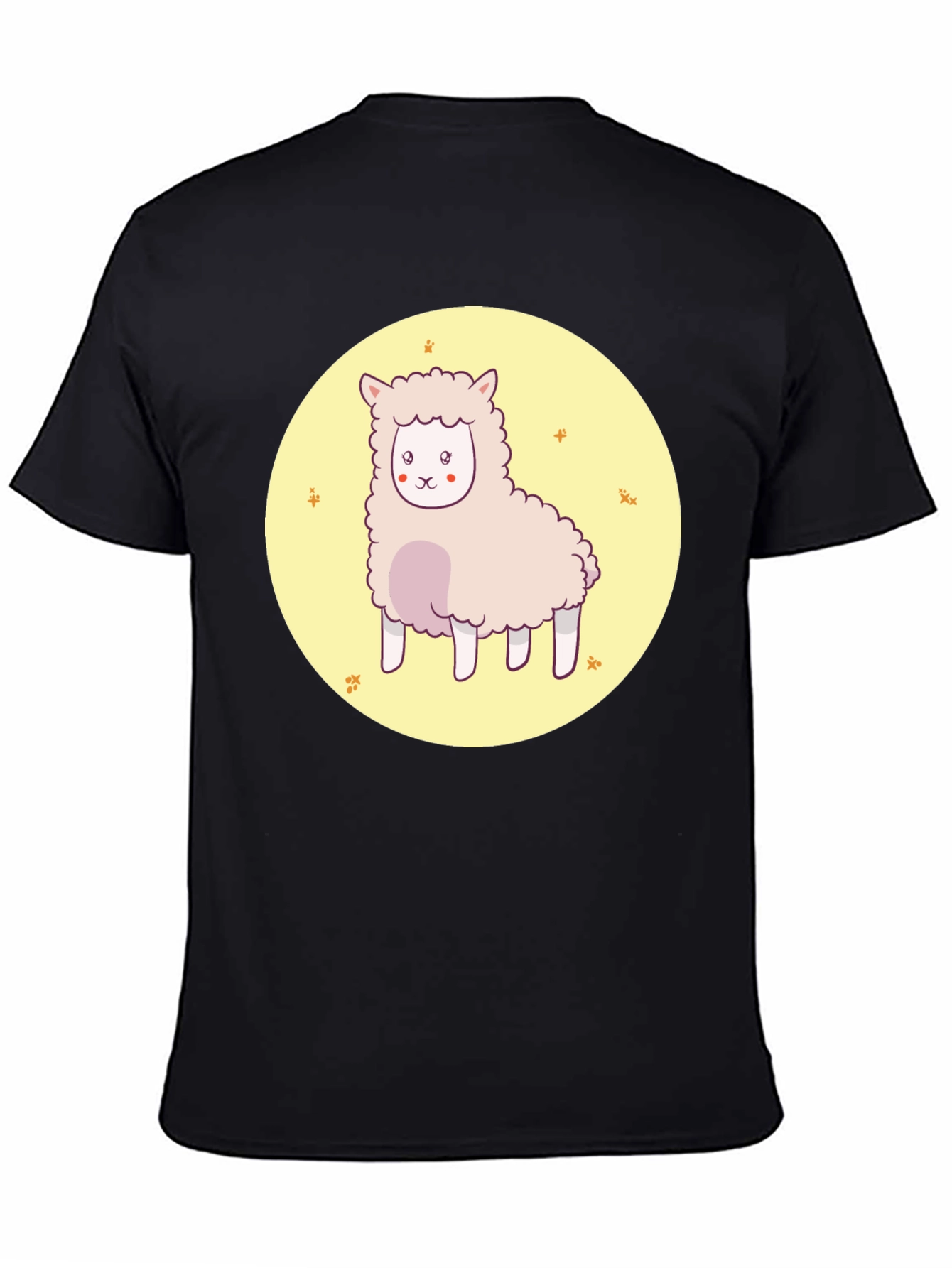 Cute Alpaca Graphic Tee - Unisex Black T-Shirt