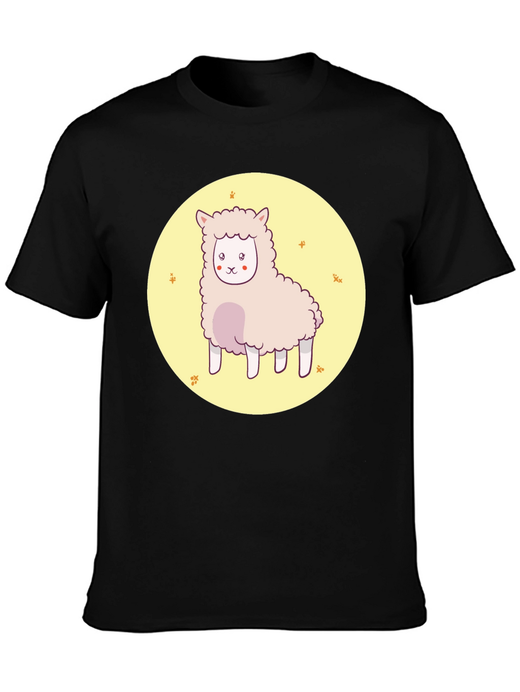 Cute Alpaca Graphic Tee - Unisex Black T-Shirt