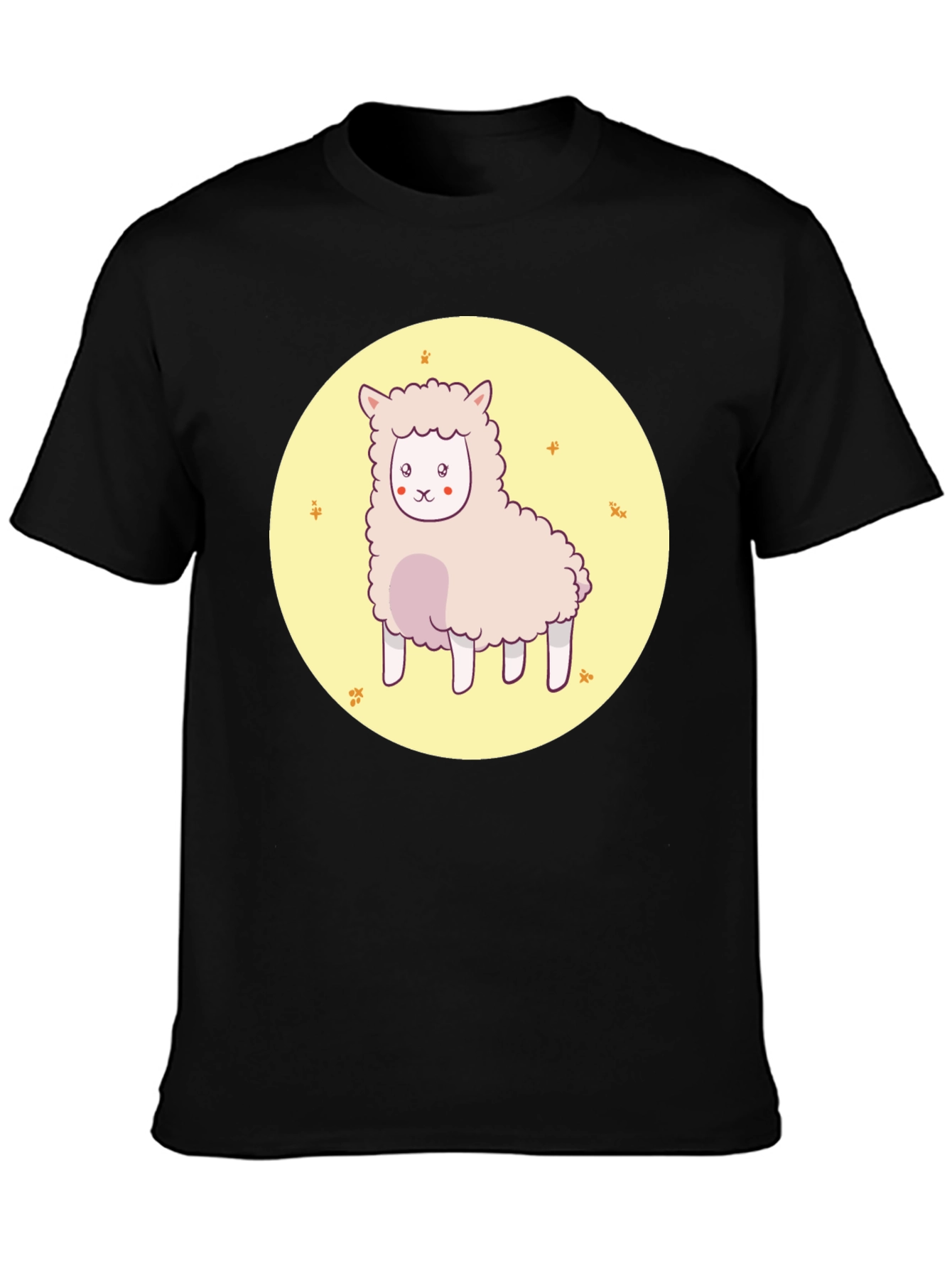 Cute Alpaca Graphic Tee - Unisex Black T-Shirt