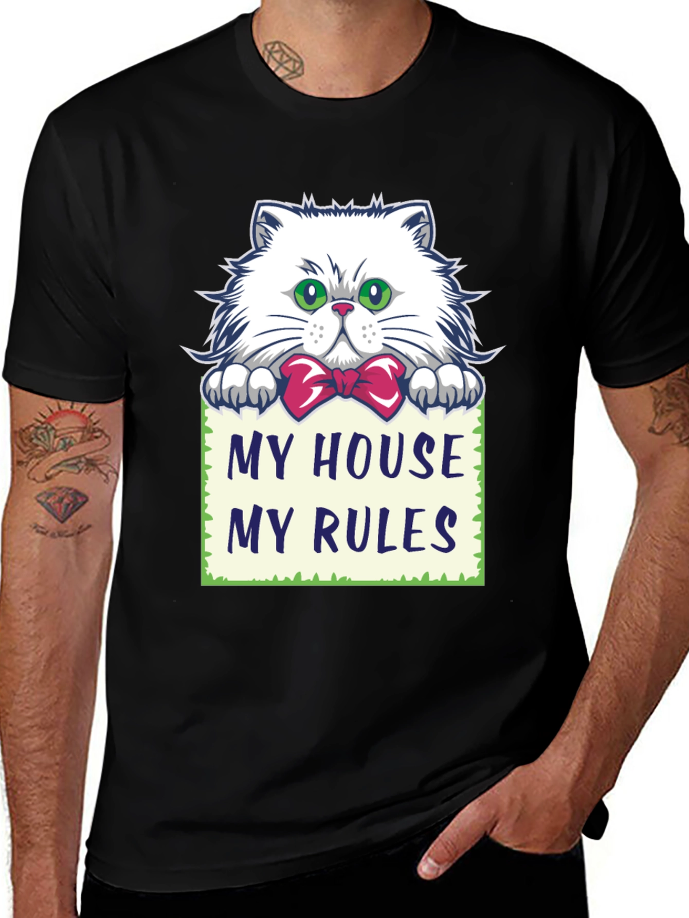 My House My Rules Cat T-Shirt - Funny Pet Lover Tee
