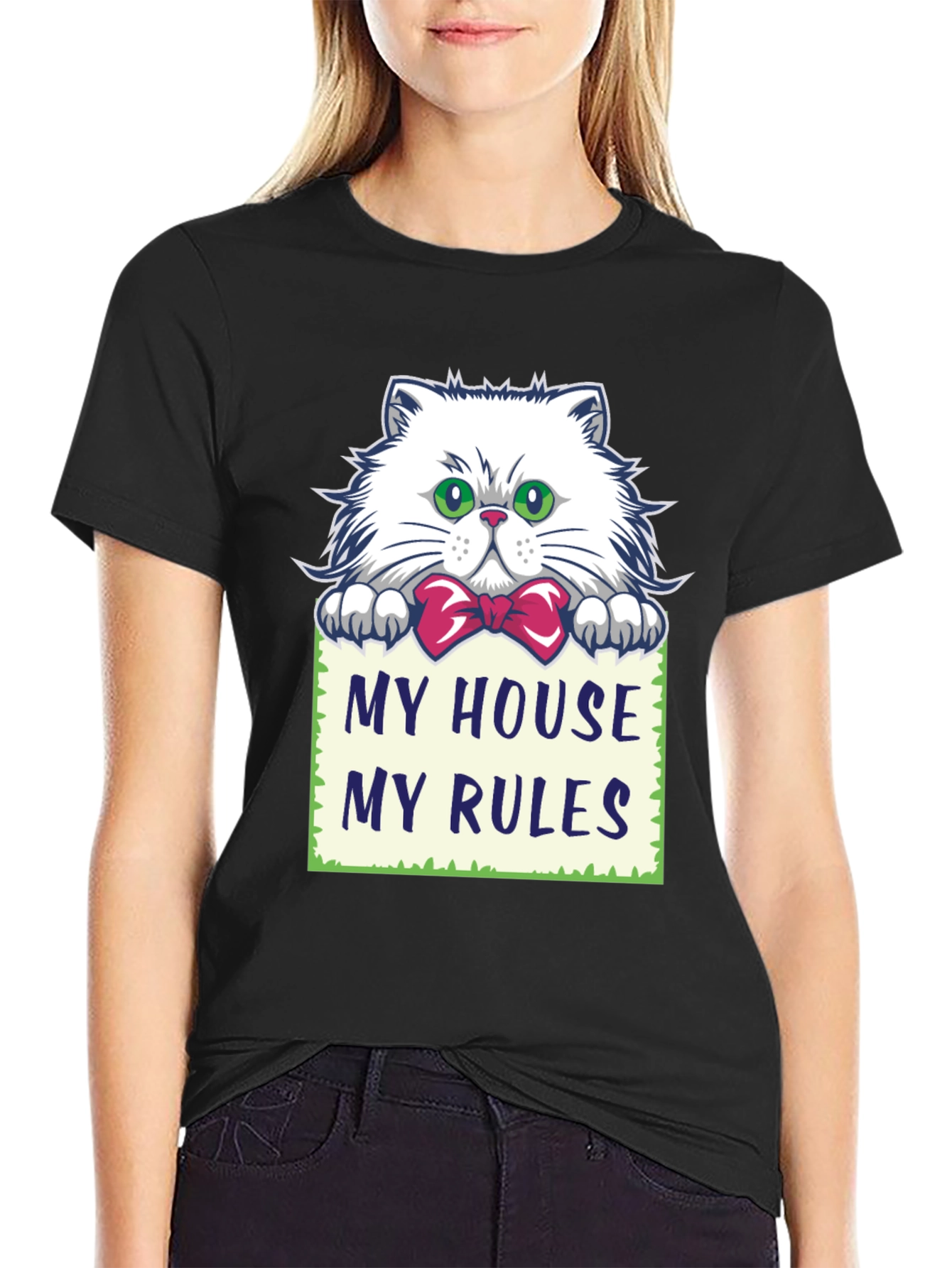 My House My Rules Cat T-Shirt - Funny Pet Lover Tee