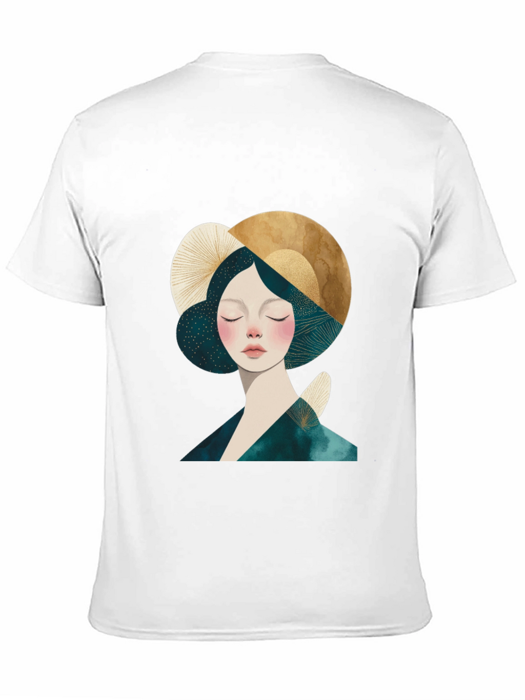 Abstract Woman Graphic Black T-Shirt