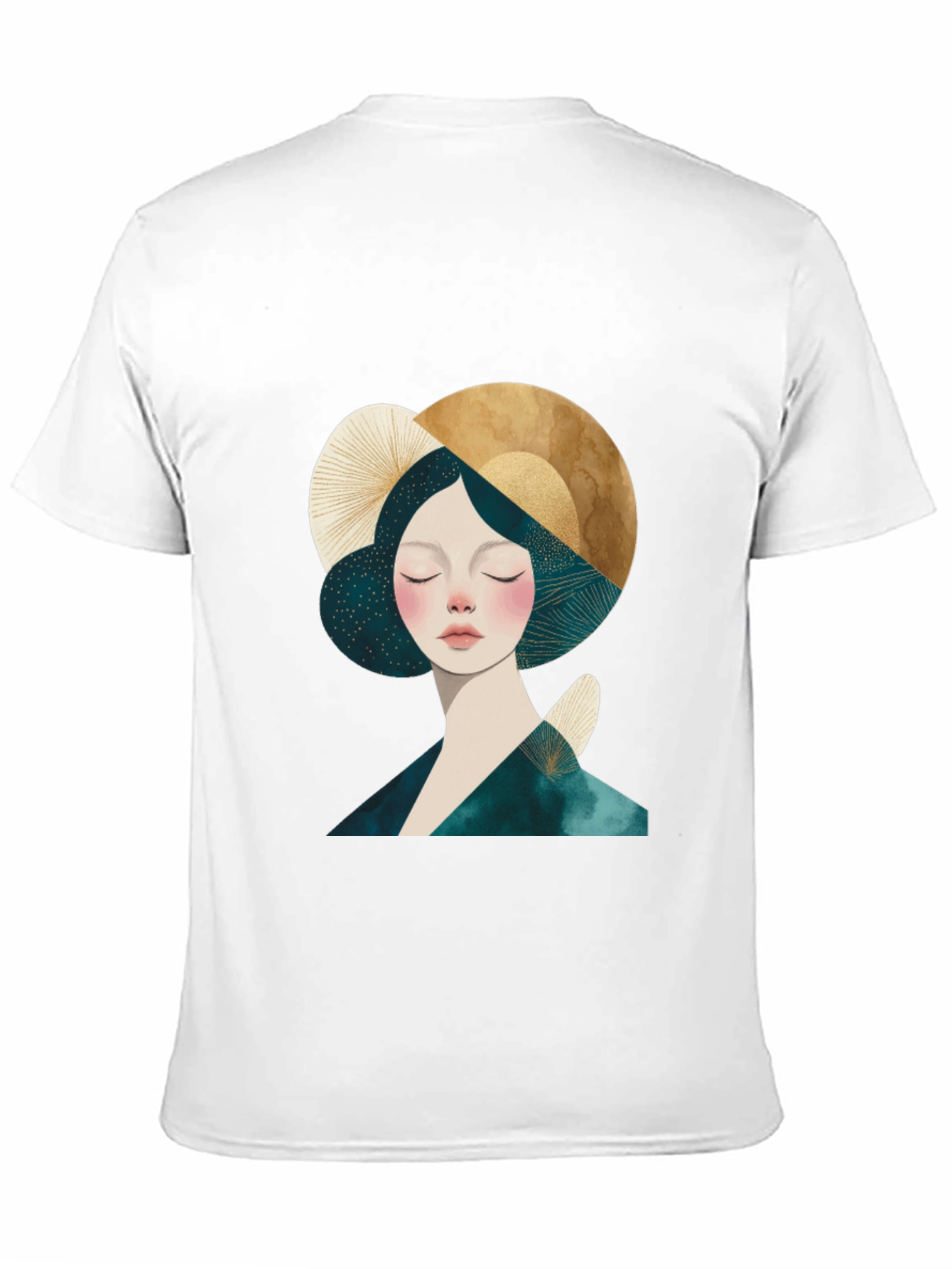 Abstract Woman Graphic Black T-Shirt