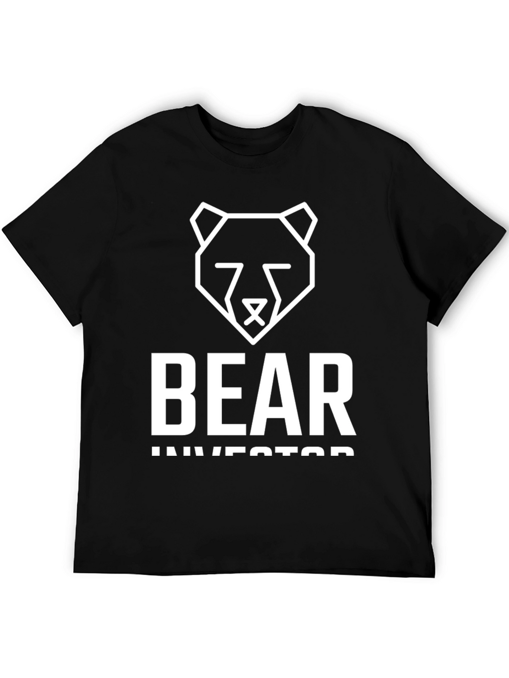 Bear Investor Graphic T-Shirt - Black Cotton Tee
