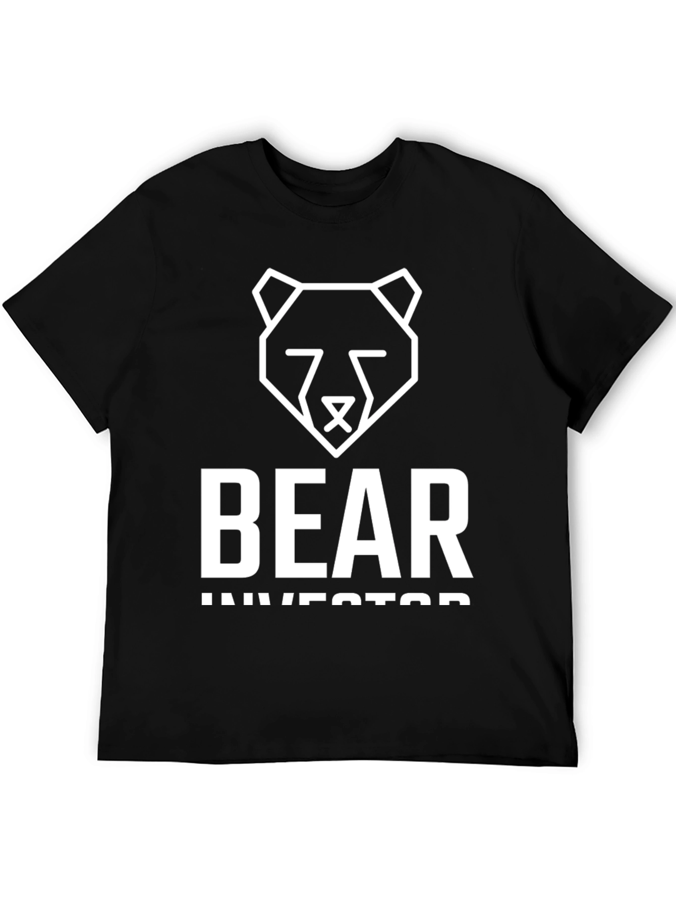 Bear Investor Graphic T-Shirt - Black Cotton Tee