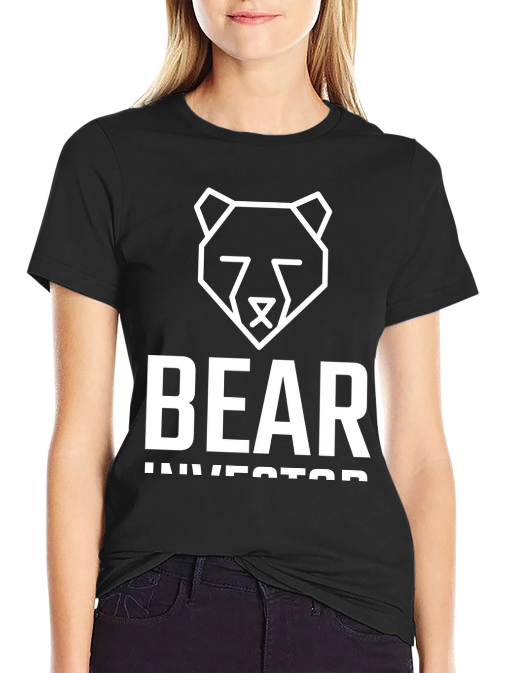 Bear Investor Graphic T-Shirt - Black Cotton Tee